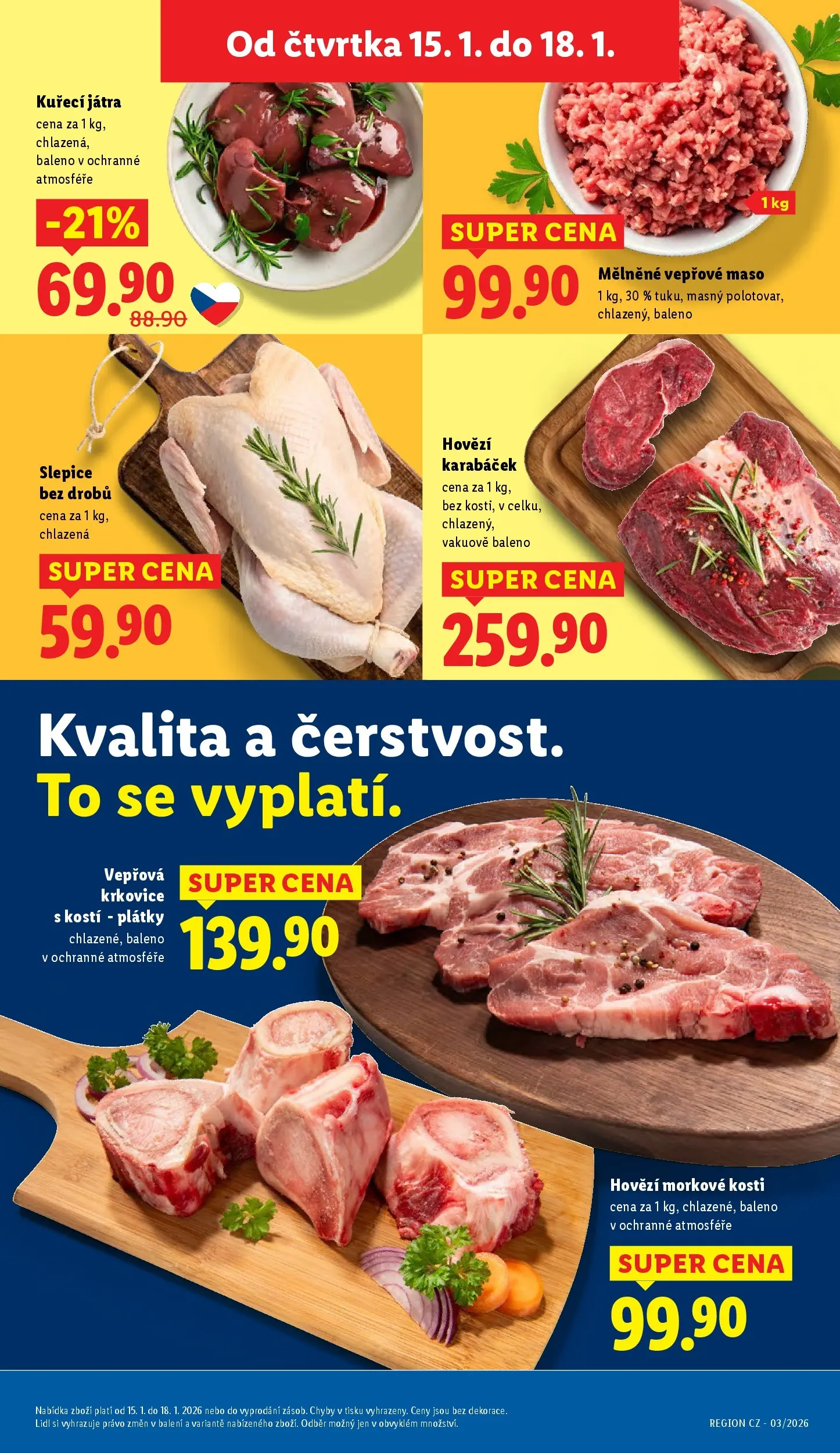 Lidl leták od 14.01.2026 - Nový akční leták | Strana: 11 | Produkty: Hovězí, Kuřecí Játra, Krkovice, Vepřová krkovice