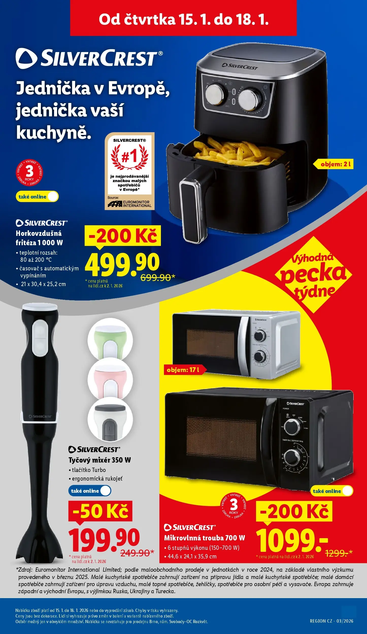 Lidl leták od 14.01.2026 - Nový akční leták | Strana: 29 | Produkty: Trouba, Mixér, Fritéza, Horkovzdušná fritéza