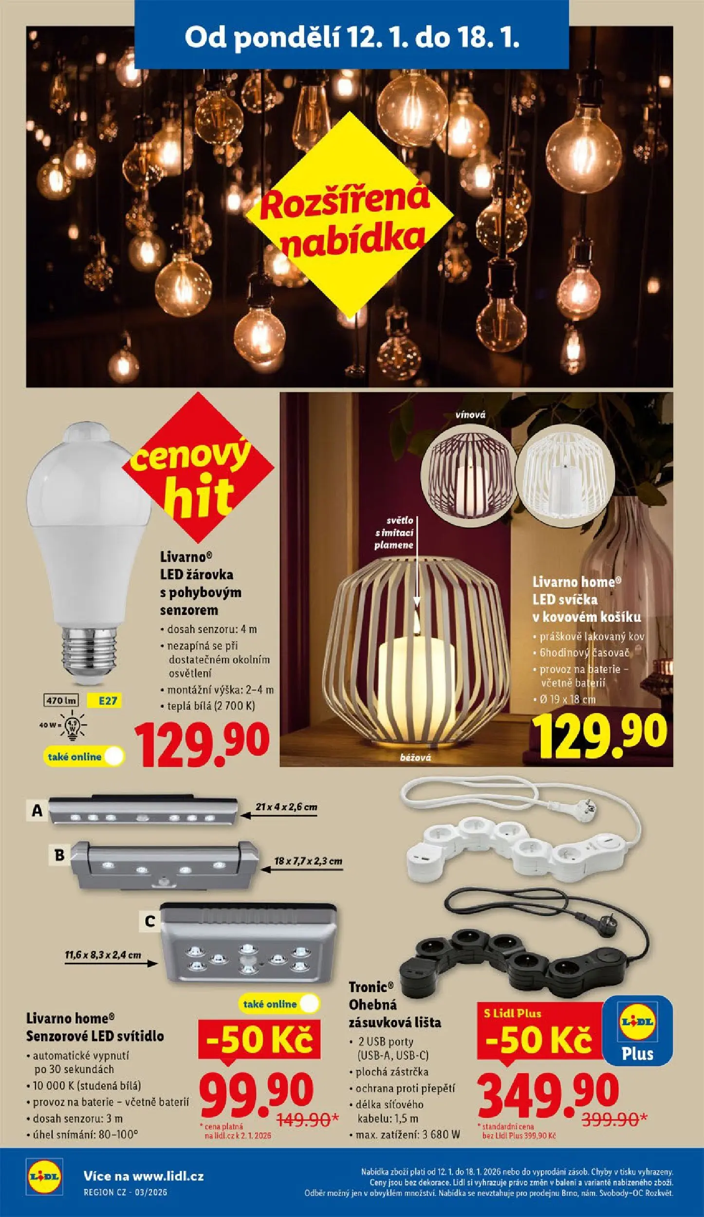 Lidl leták od 11.01.2026 - Nový akční leták | Strana: 38 | Produkty: USB, Svíčka, Baterie, LED