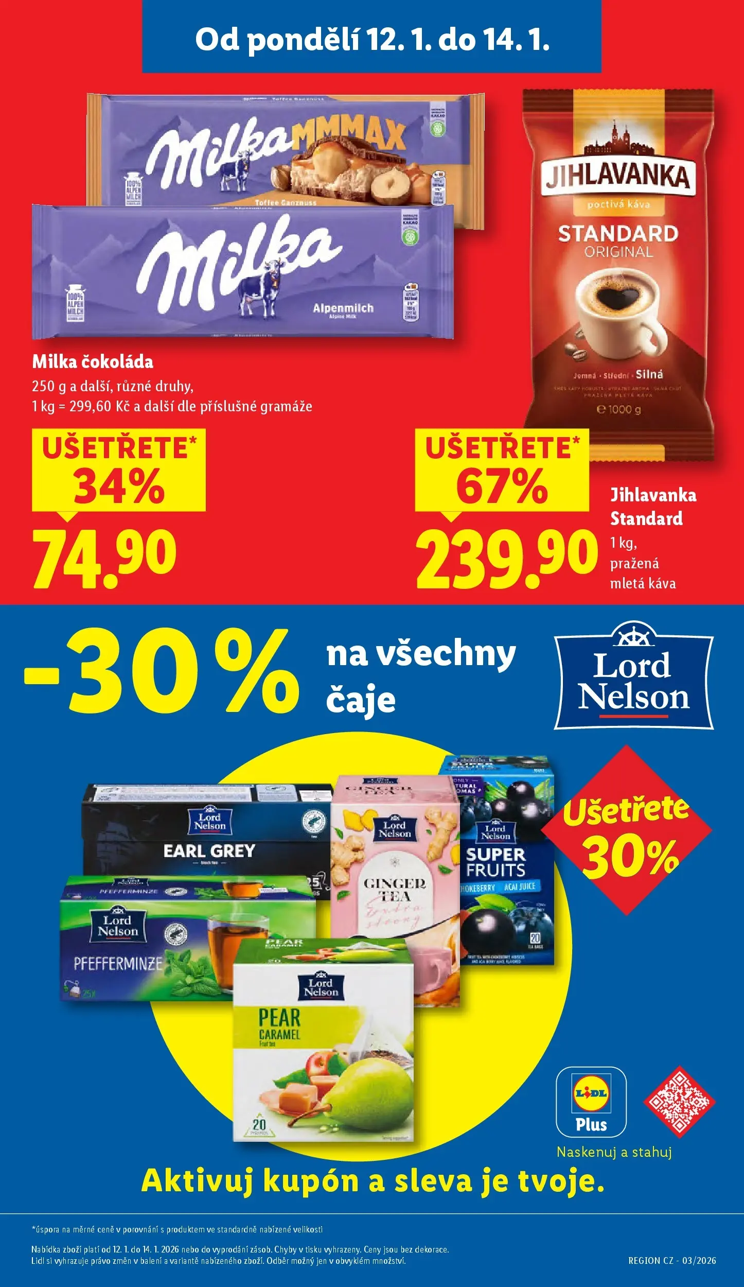 Lidl leták od 11.01.2026 - Nový akční leták | Strana: 3 | Produkty: Káva, Čokoláda, Milka, Jihlavanka