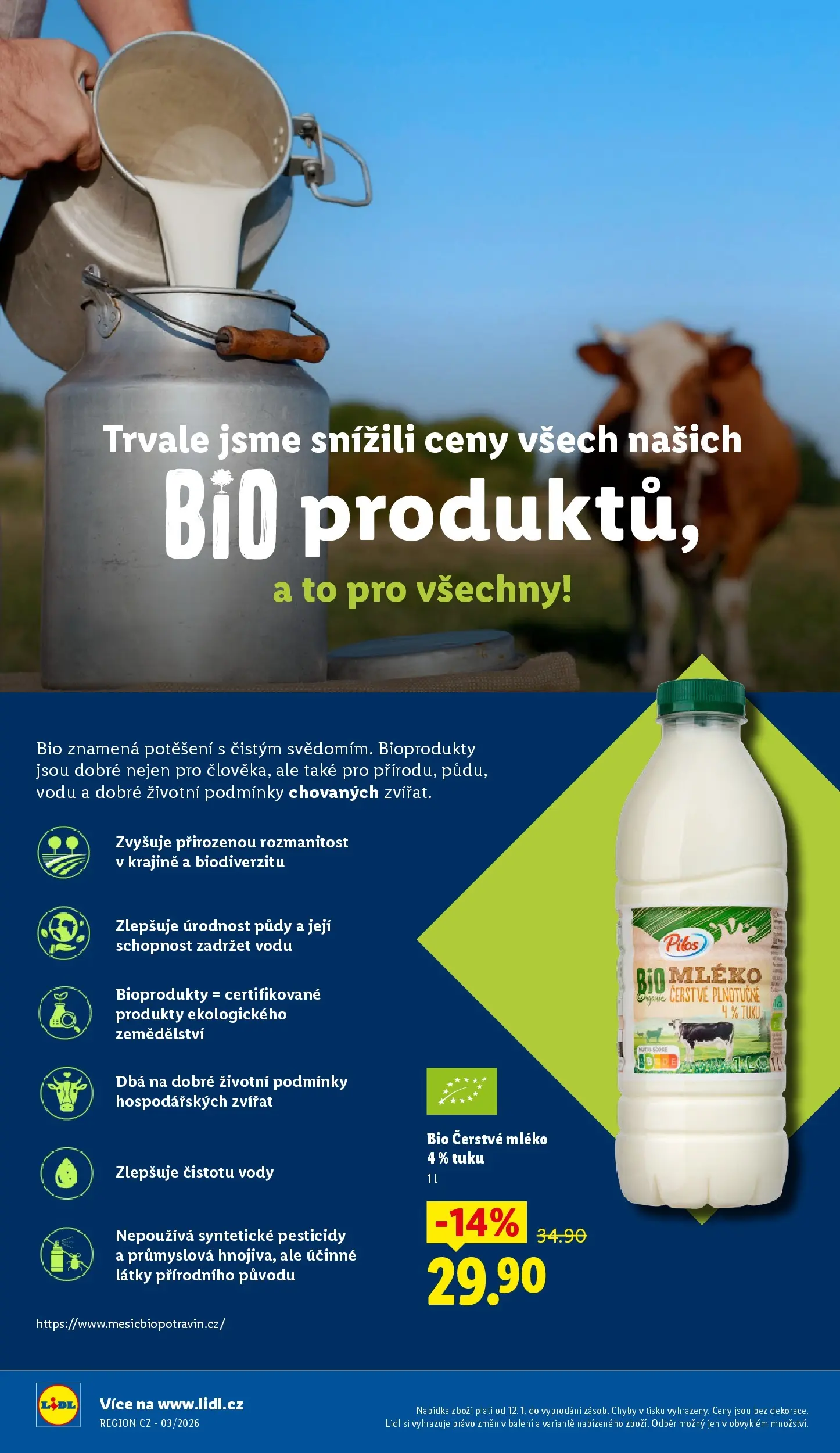 Lidl leták od 11.01.2026 - Nový akční leták | Strana: 8 | Produkty: Mléko, Plnotučné mléko