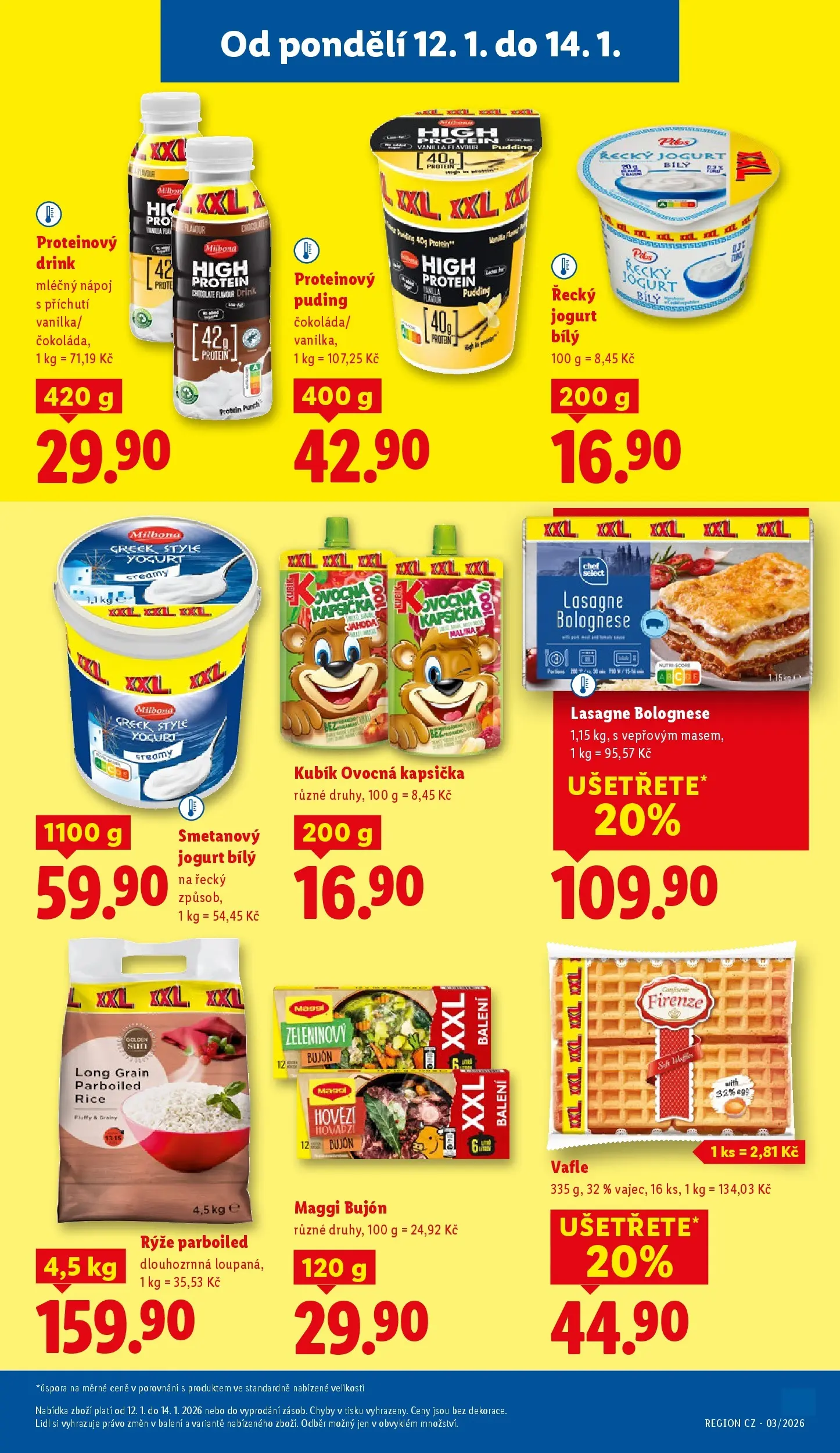 Lidl leták od 11.01.2026 - Nový akční leták | Strana: 17 | Produkty: Proteinový puding, Rýže, Puding, Bujón