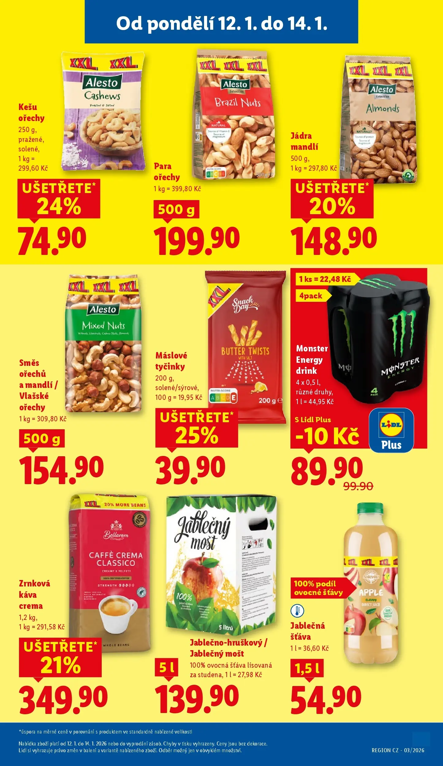 Lidl leták od 11.01.2026 - Nový akční leták | Strana: 19 | Produkty: Kešu ořechy, Kešu, Směs ořechů, Crema