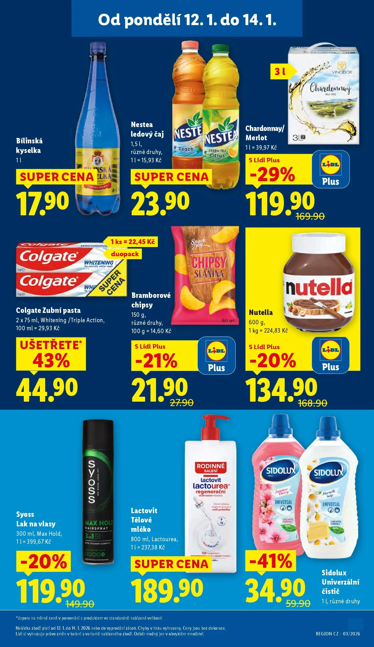 Lidl leták od 11.01.2026 - Nový akční leták | Strana: 25 | Produkty: Tělové mléko, Čaj, Univerzální čistič, Lak na vlasy