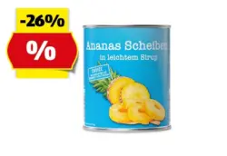 Ananas-Scheiben in Sirup, 850 g