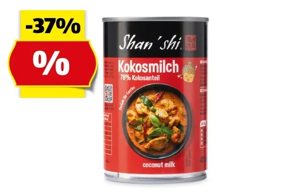 SHAN&rsquo;SHI Kokosmilch, 400 ml