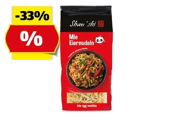SHAN&rsquo;SHI Mie Eiernudeln, 250 g