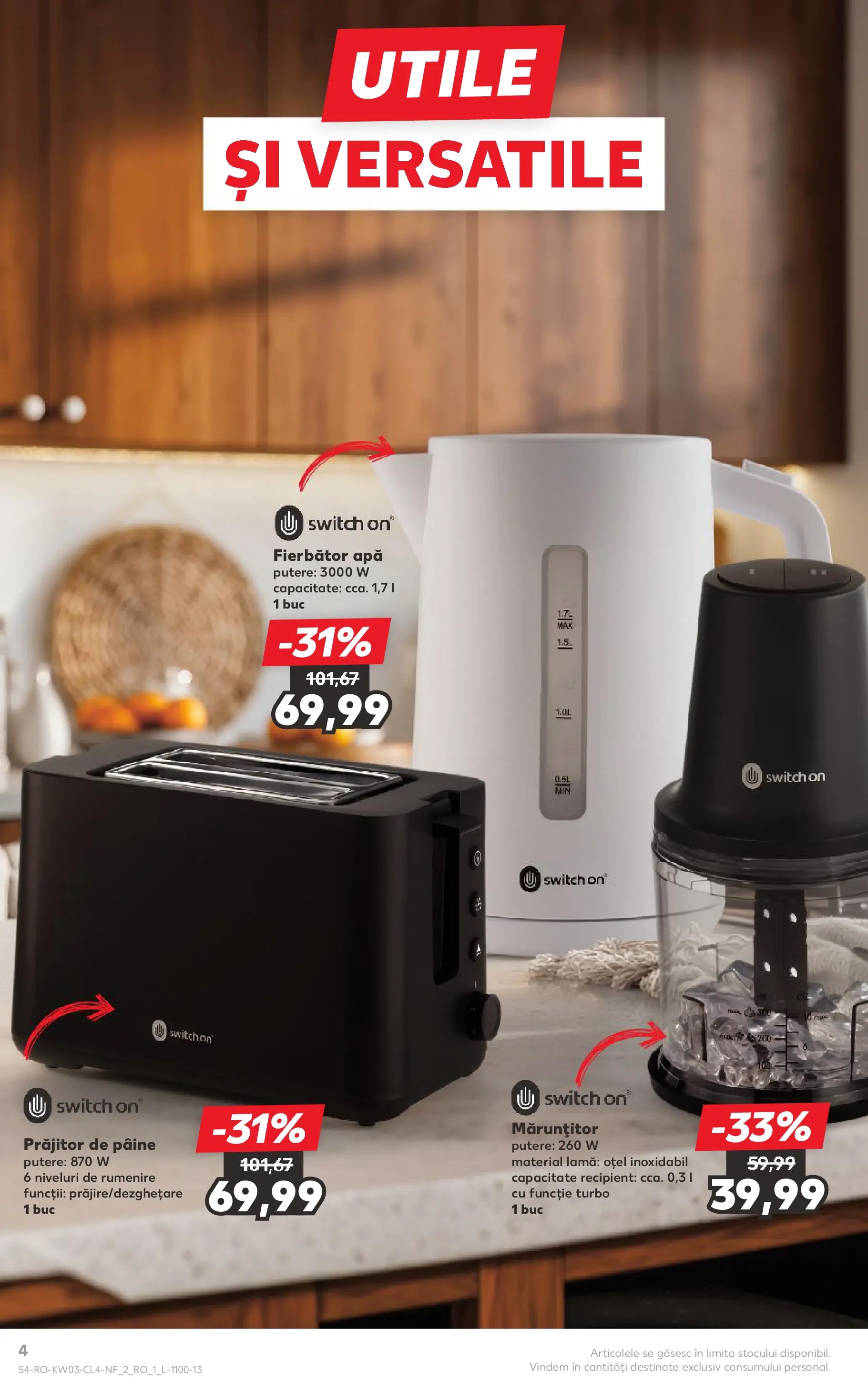 Catalog Kaufland - Pitești 14.01.2026 - Revista si Oferta | Pagină: 4 | Produse: Toaster, Pâine, Apă