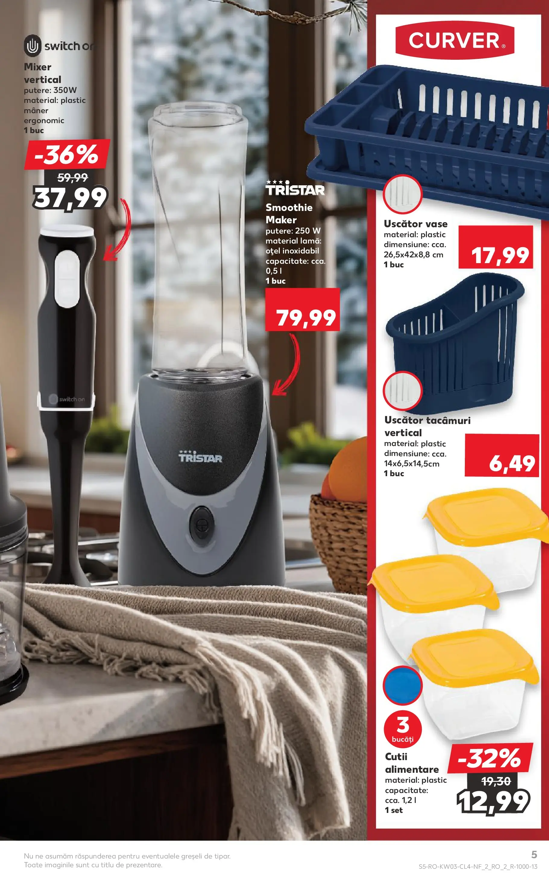 Catalog Kaufland - Domnesti 13.01.2026 - Revista si Oferta | Pagină: 5 | Produse: Blender, Uscător, Mixer, Mâner