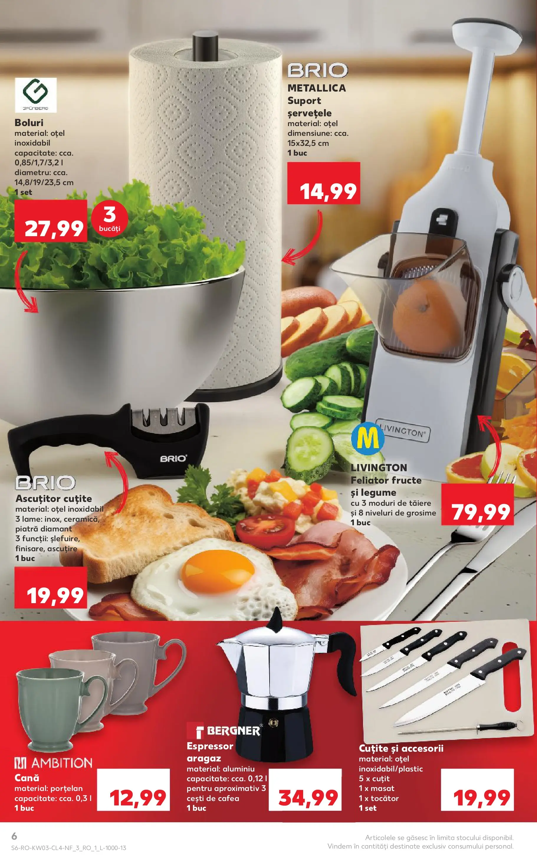 Catalog Kaufland - Domnesti 13.01.2026 - Revista si Oferta | Pagină: 6 | Produse: Feliator, Cuțit, Cafea, Legume