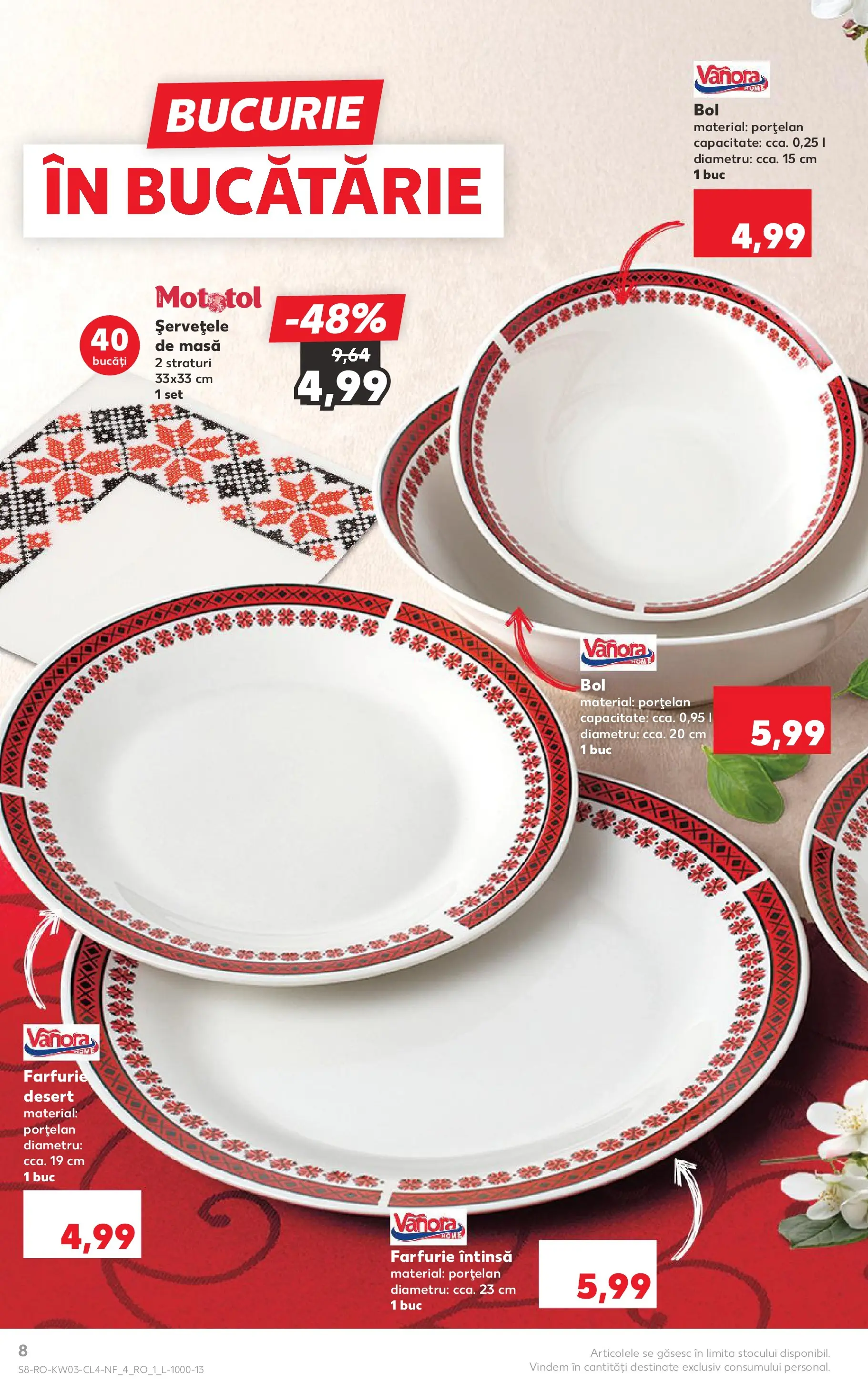 Catalog Kaufland - Domnesti 13.01.2026 - Revista si Oferta | Pagină: 8 | Produse: Bol, Masă, Bucătărie, Farfurie