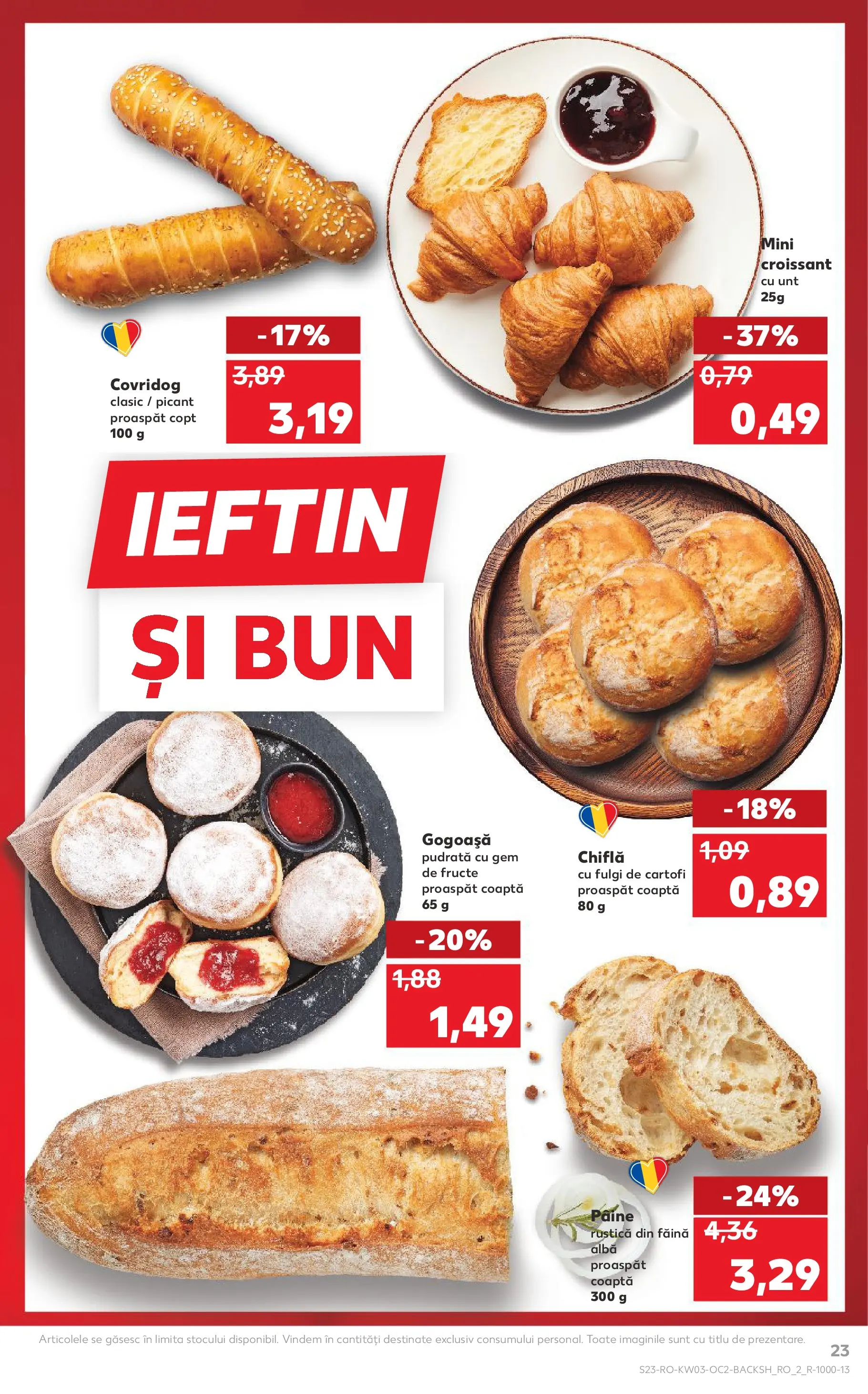 Catalog Kaufland - Deva 14.01.2026 - Revista si Oferta | Pagină: 23 | Produse: Unt, Făină, Fulgi, Cartofi