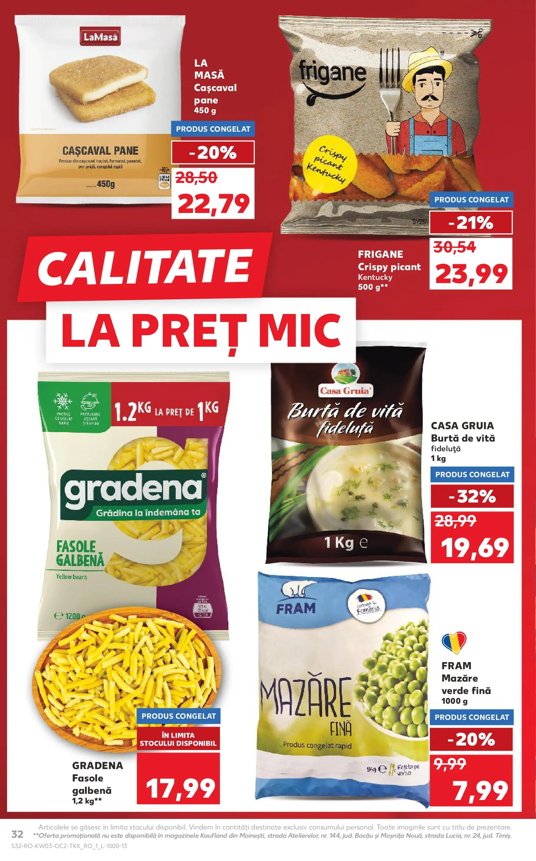 Catalog Kaufland - Deva 14.01.2026 - Revista si Oferta | Pagină: 32 | Produse: Mazăre, Masă, Cașcaval