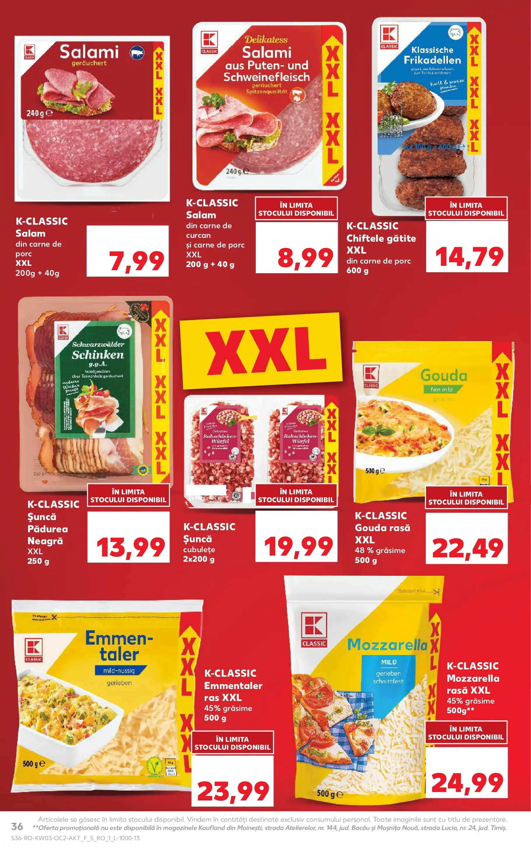 Catalog Kaufland - Deva 14.01.2026 - Revista si Oferta | Pagină: 36 | Produse: Mozzarella, Șuncă, Chiftele, Gouda