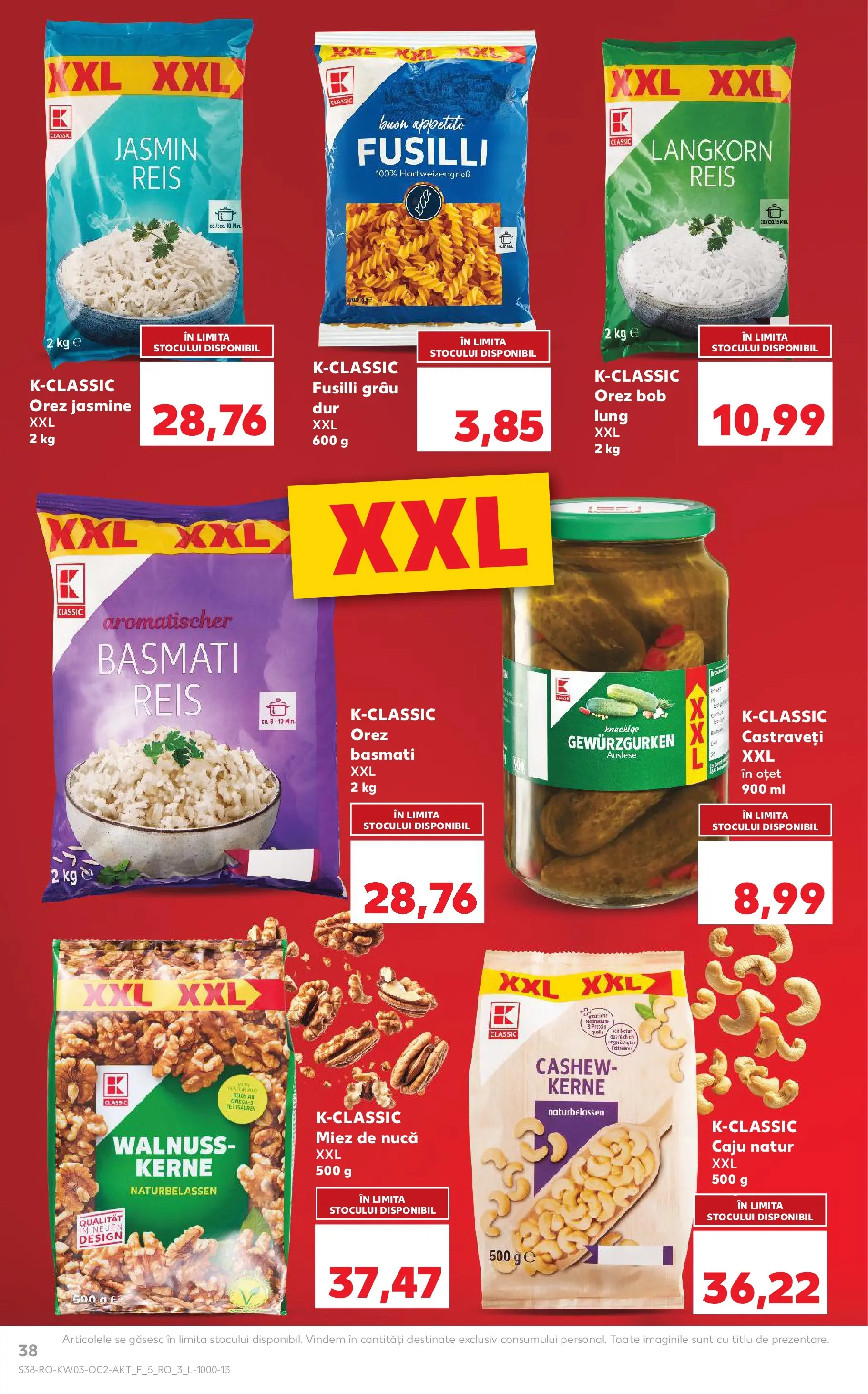 Catalog Kaufland - Deva 14.01.2026 - Revista si Oferta | Pagină: 38 | Produse: Oțet, Orez, Caju, Castraveți