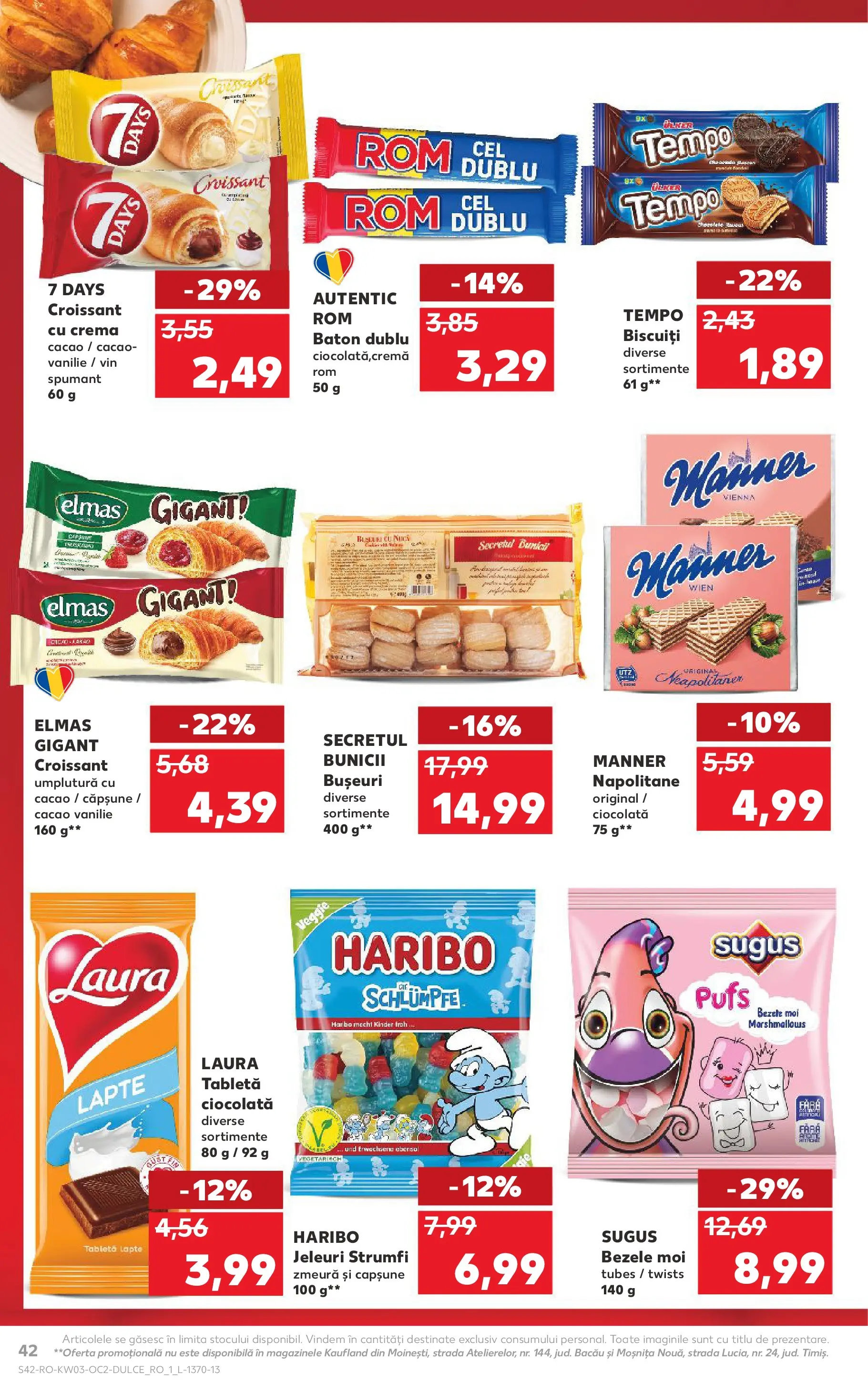 Catalog Kaufland - Slatina 14.01.2026 - Revista si Oferta | Pagină: 42 | Produse: Tabletă, Ciocolată, Cacao, Jeleuri
