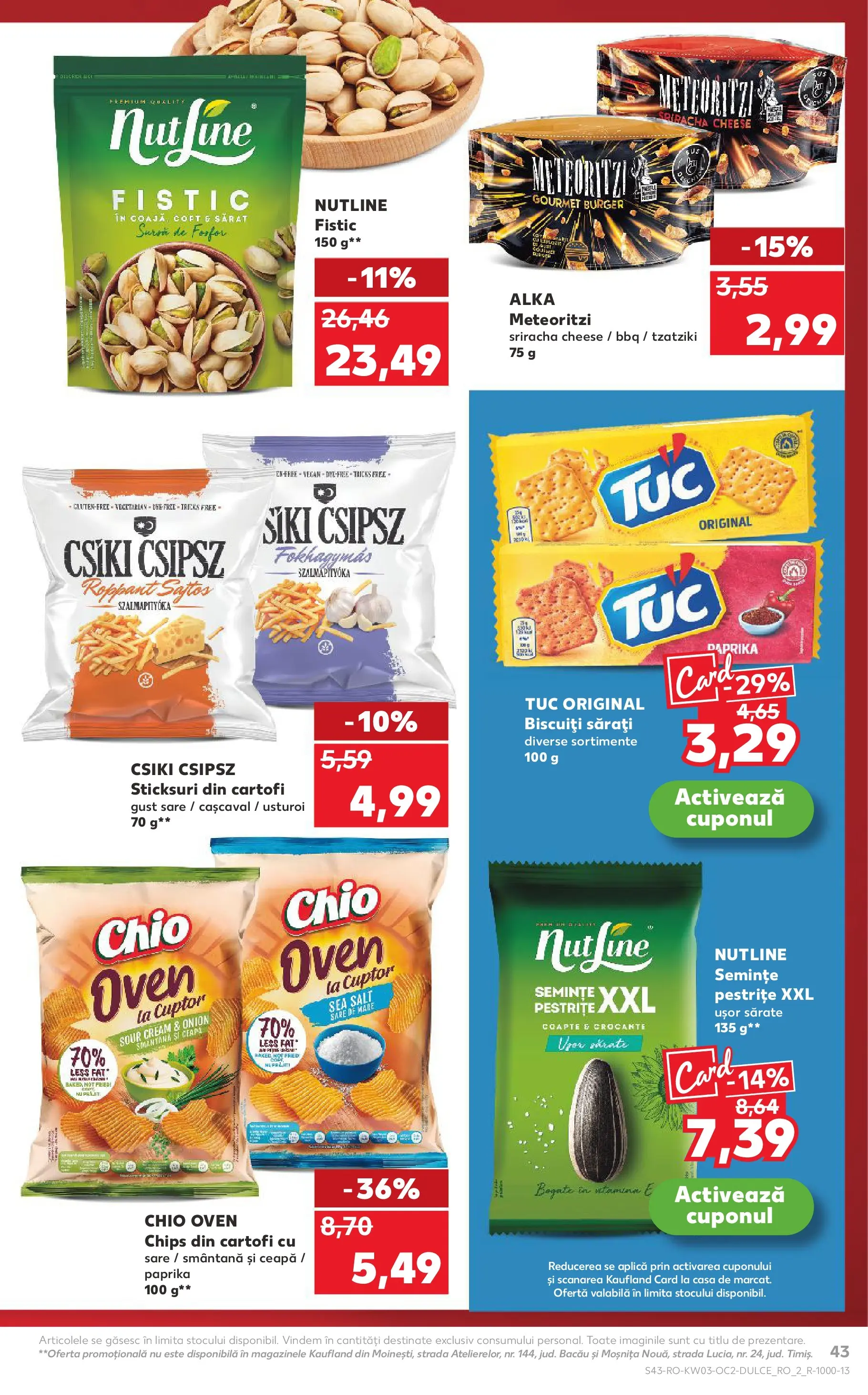 Catalog Kaufland - Deva 14.01.2026 - Revista si Oferta | Pagină: 43 | Produse: Cașcaval, Smântână, Biscuiți, Burger