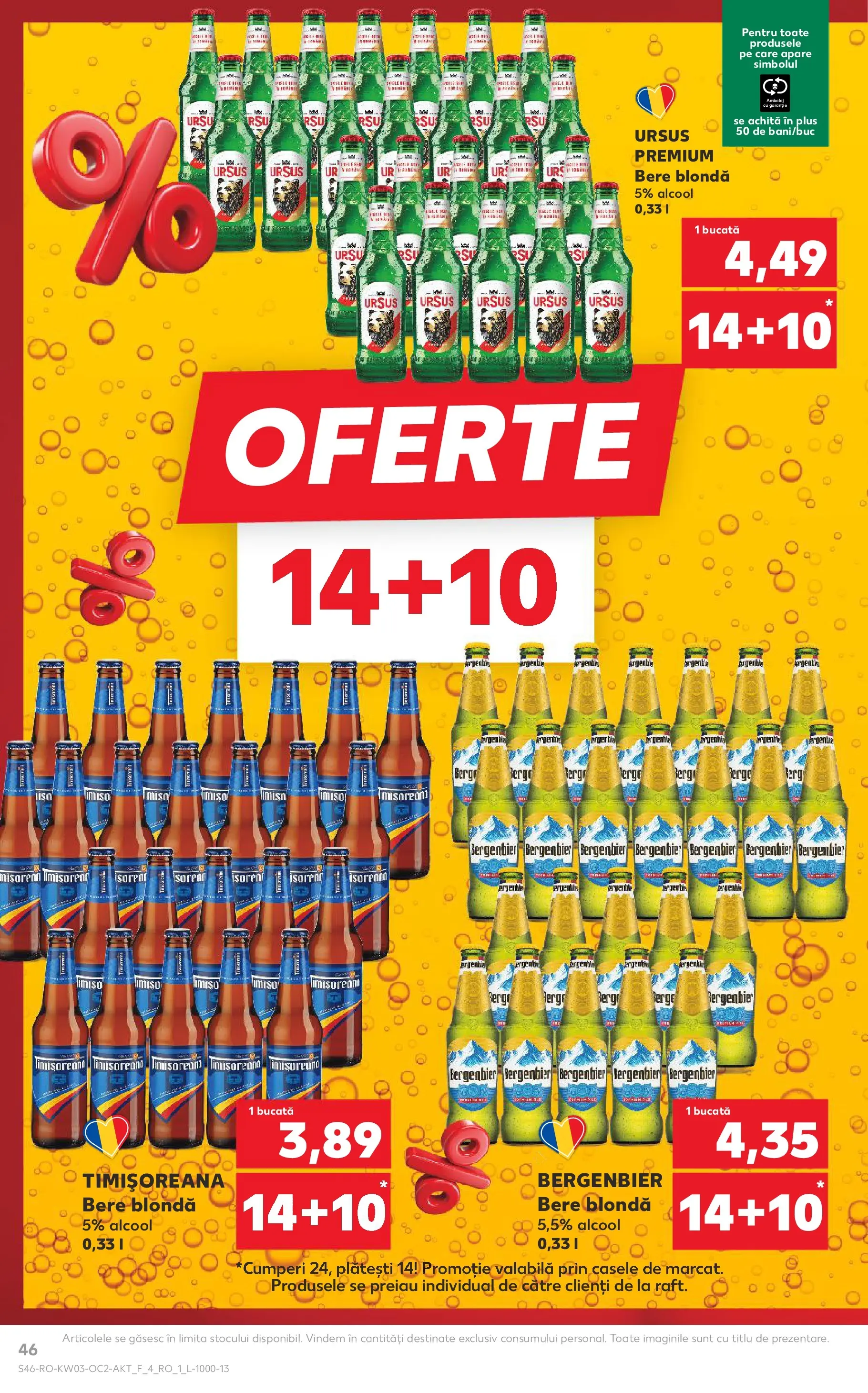 Catalog Kaufland - Deva 14.01.2026 - Revista si Oferta | Pagină: 46 | Produse: Bere, Plastik Kulübe