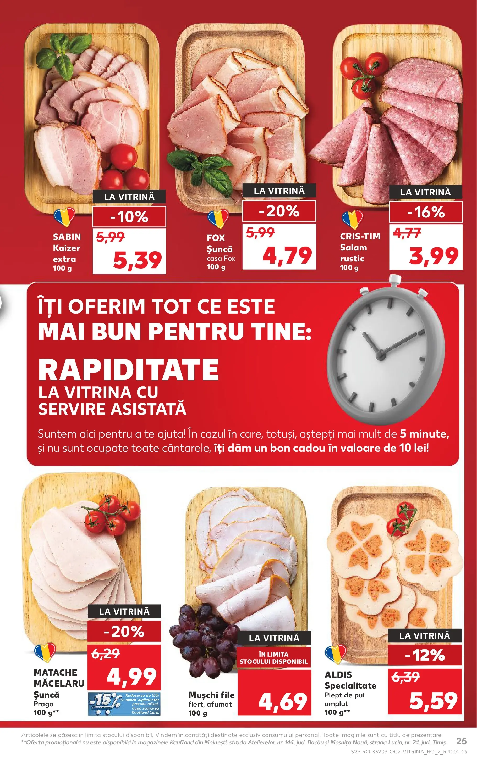 Catalog Kaufland - Deva 14.01.2026 - Revista si Oferta | Pagină: 25 | Produse: Hacıyatmaz Kedi Oyuncağı, Vitrină, Salam, Șuncă