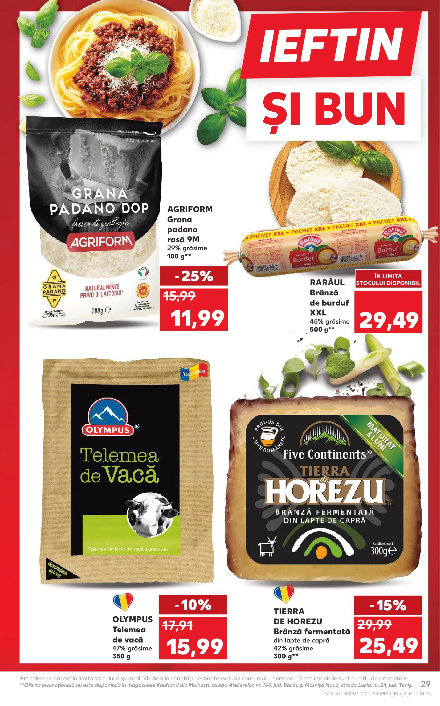 Catalog Kaufland - Deva 14.01.2026 - Revista si Oferta | Pagină: 29 | Produse: Lapte, Brânză