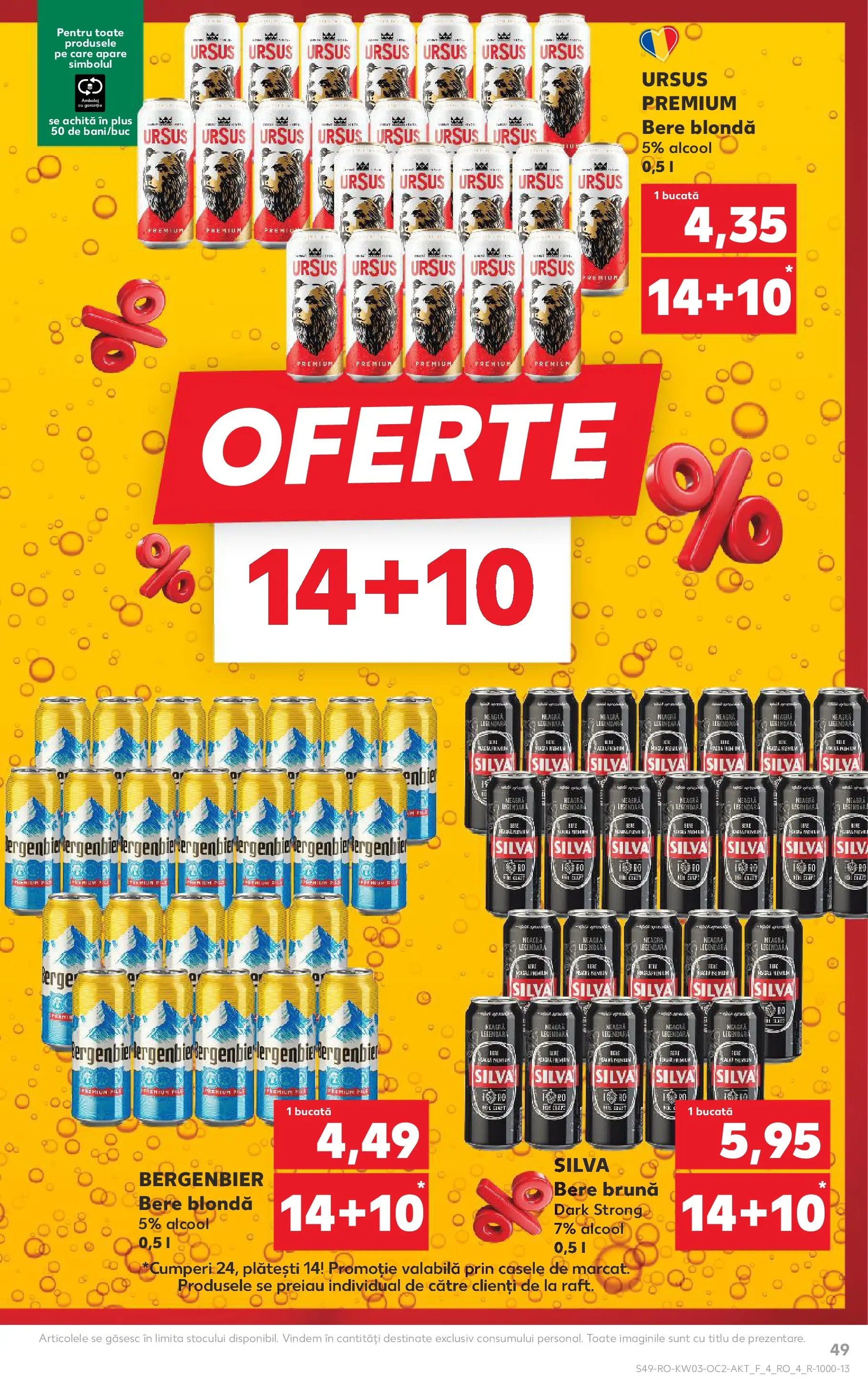 Catalog Kaufland - Deva 14.01.2026 - Revista si Oferta | Pagină: 49 | Produse: Bere, Mere, Plastik Kulübe
