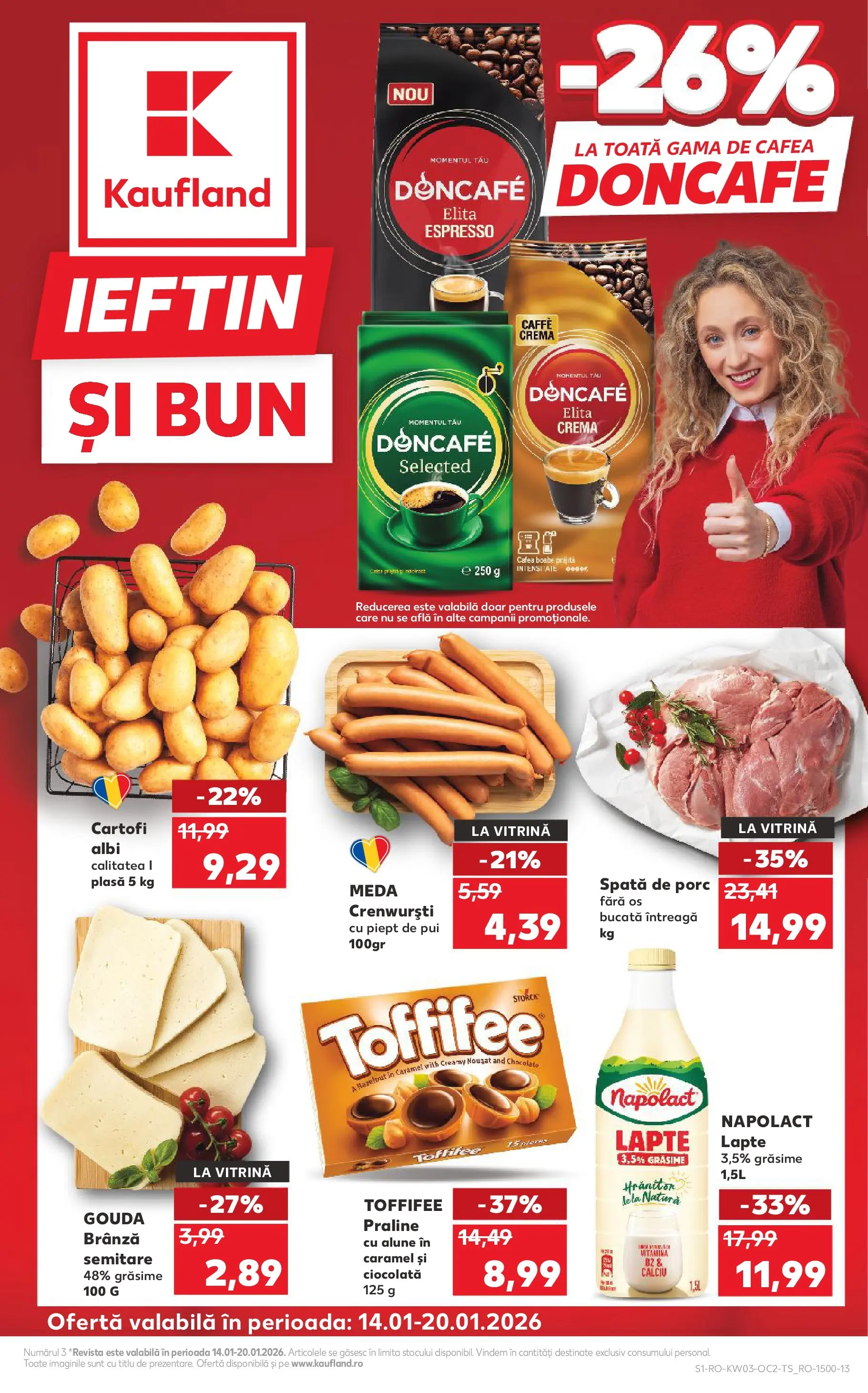 Catalog Kaufland - Baia Mare 14.01.2026 - Revista si Oferta | Pagină: 1 | Produse: Ödül oyuncağı, Hacıyatmaz Kedi Oyuncağı, Alune, Brânză