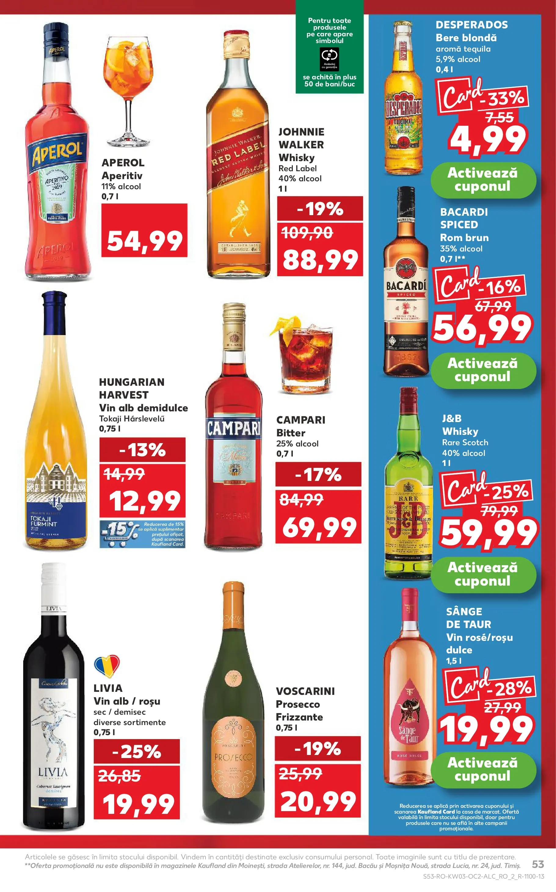 Catalog Kaufland - Deva 14.01.2026 - Revista si Oferta | Pagină: 53 | Produse: Prosecco, Eğitim çantaları, Rom, Aperol