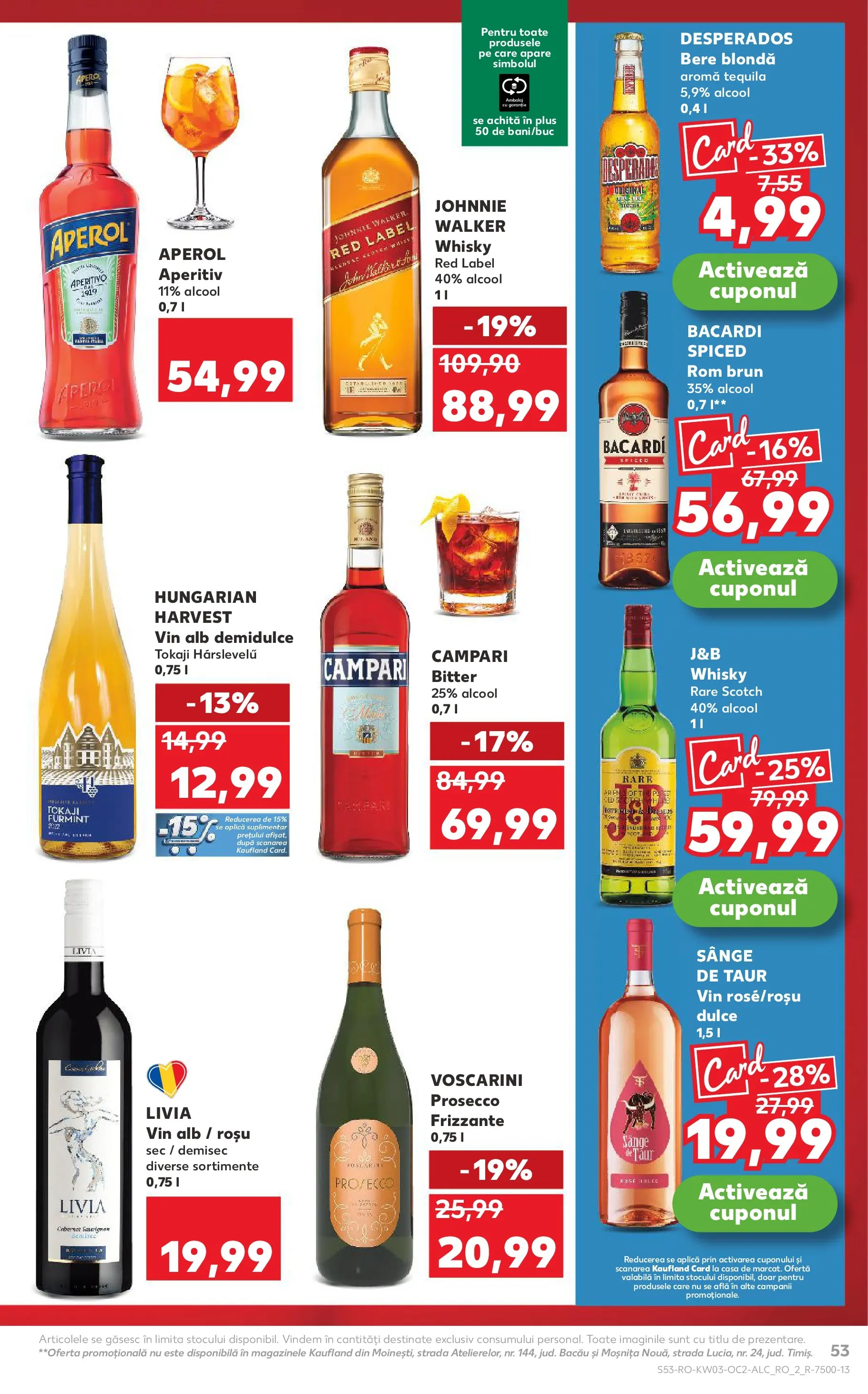 Catalog Kaufland - Viseu de Sus 14.01.2026 || Revista si Oferte | Pagină: 53 | Produse: Prosecco, Eğitim çantaları, Vin, Rom Catalog Kaufland - Viseu de Sus 14.01.2026 - Revista si Oferta | Pagină: 53 | Produse: Prosecco, Eğitim çantaları, Vin, Rom