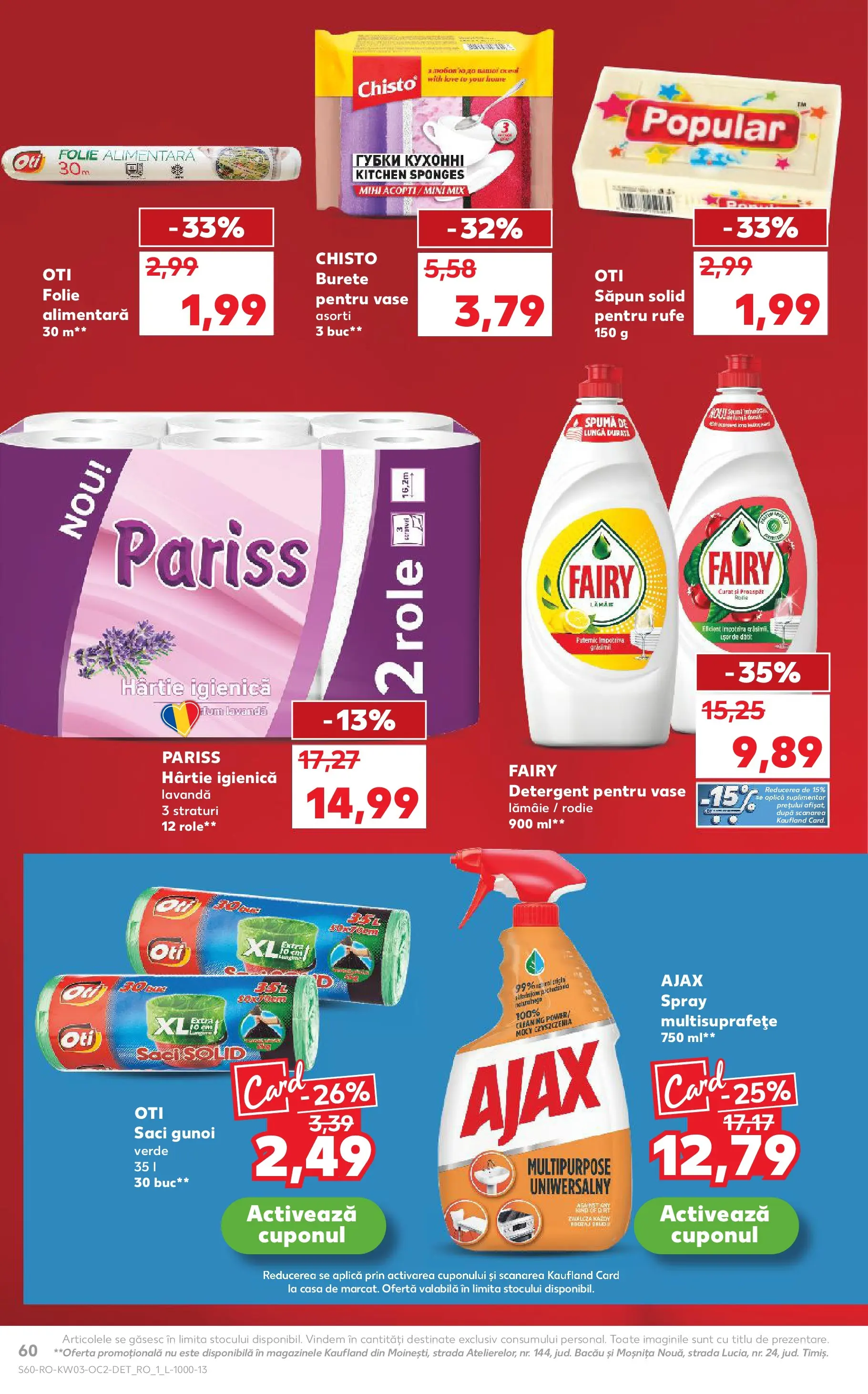 Catalog Kaufland - Deva 14.01.2026 - Revista si Oferta | Pagină: 60 | Produse: Săpun solid, Role, Burete, Săpun