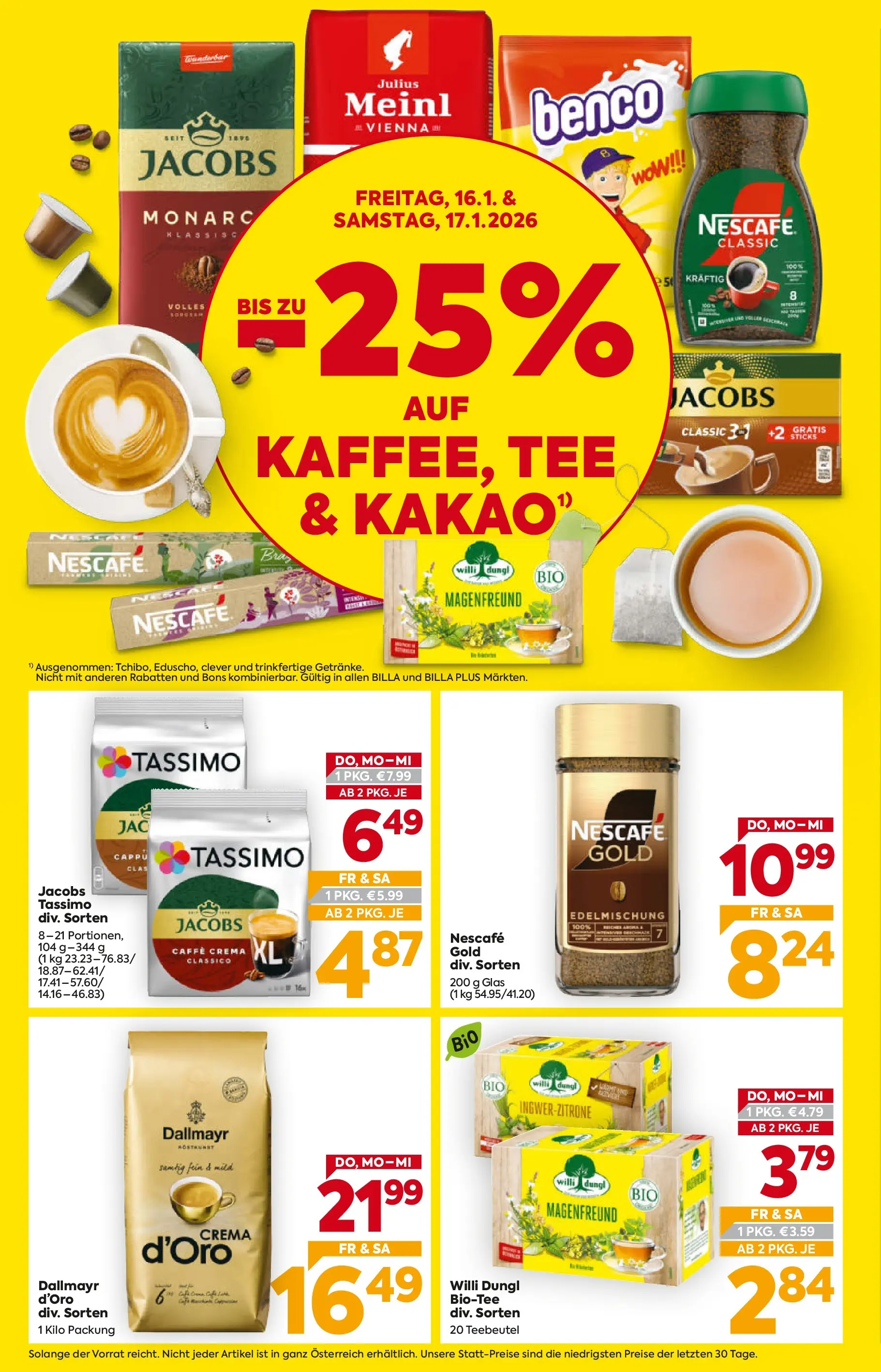 Billa Flugblatt - Wien ab 15.01.2026 - Angebote, Prospekt | Seite: 2 | Produkte: Tee
