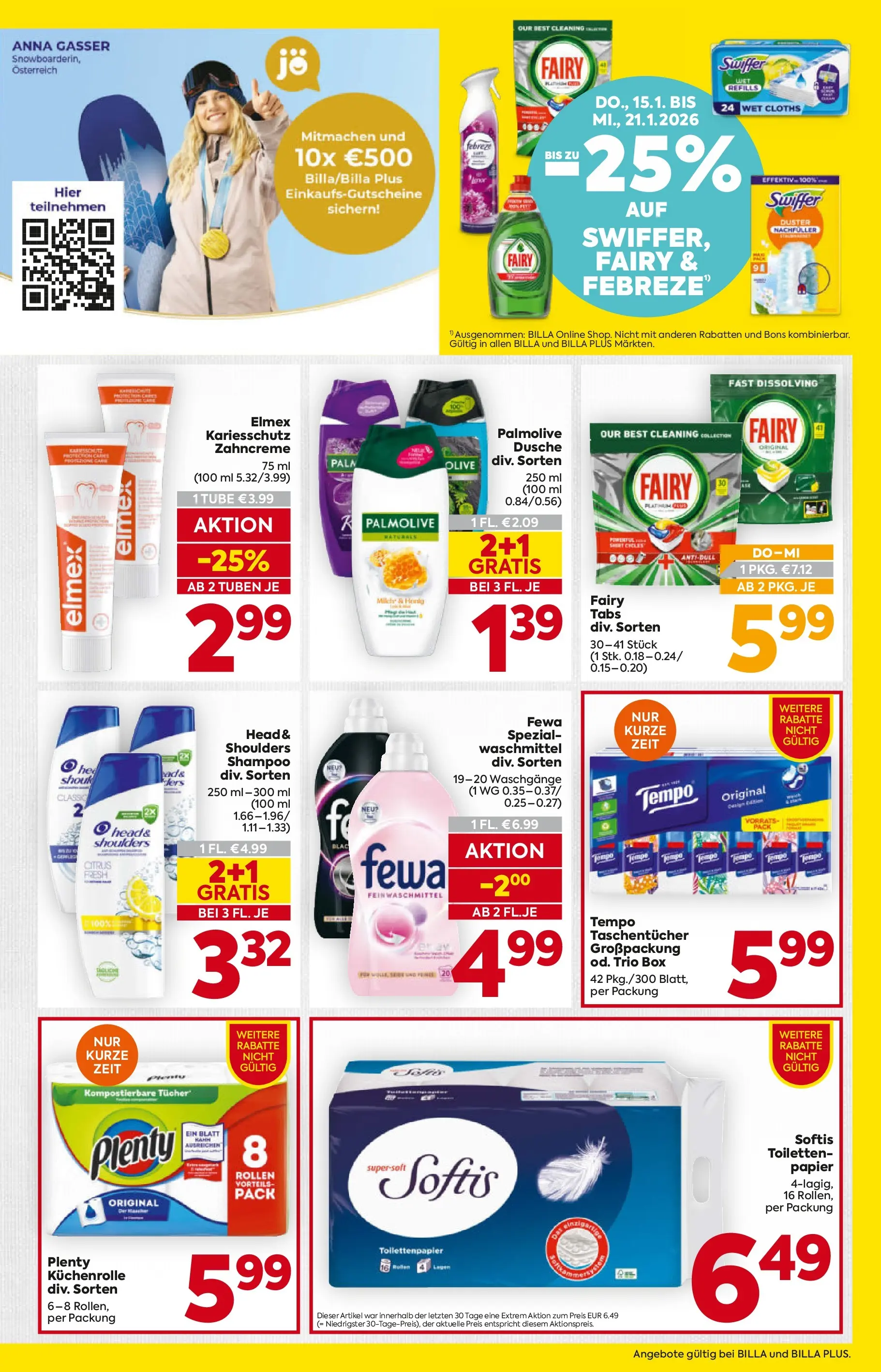 Billa Flugblatt - Wien ab 15.01.2026 - Angebote, Prospekt | Seite: 19 | Produkte: Box, Dusche, Shampoo, Waschmittel