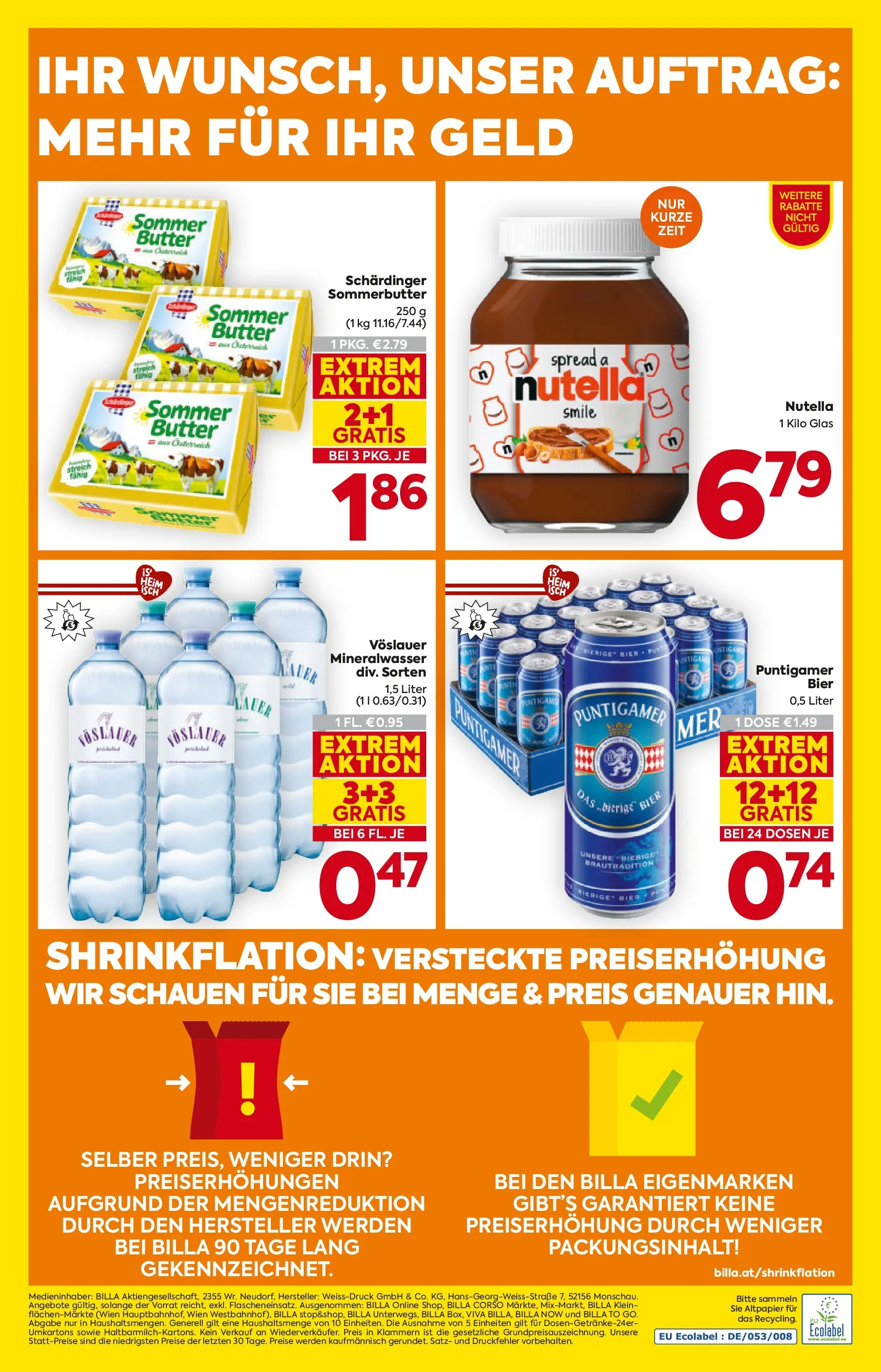 Billa Flugblatt - Wien ab 15.01.2026 - Angebote, Prospekt | Seite: 20 | Produkte: Butter, Bier