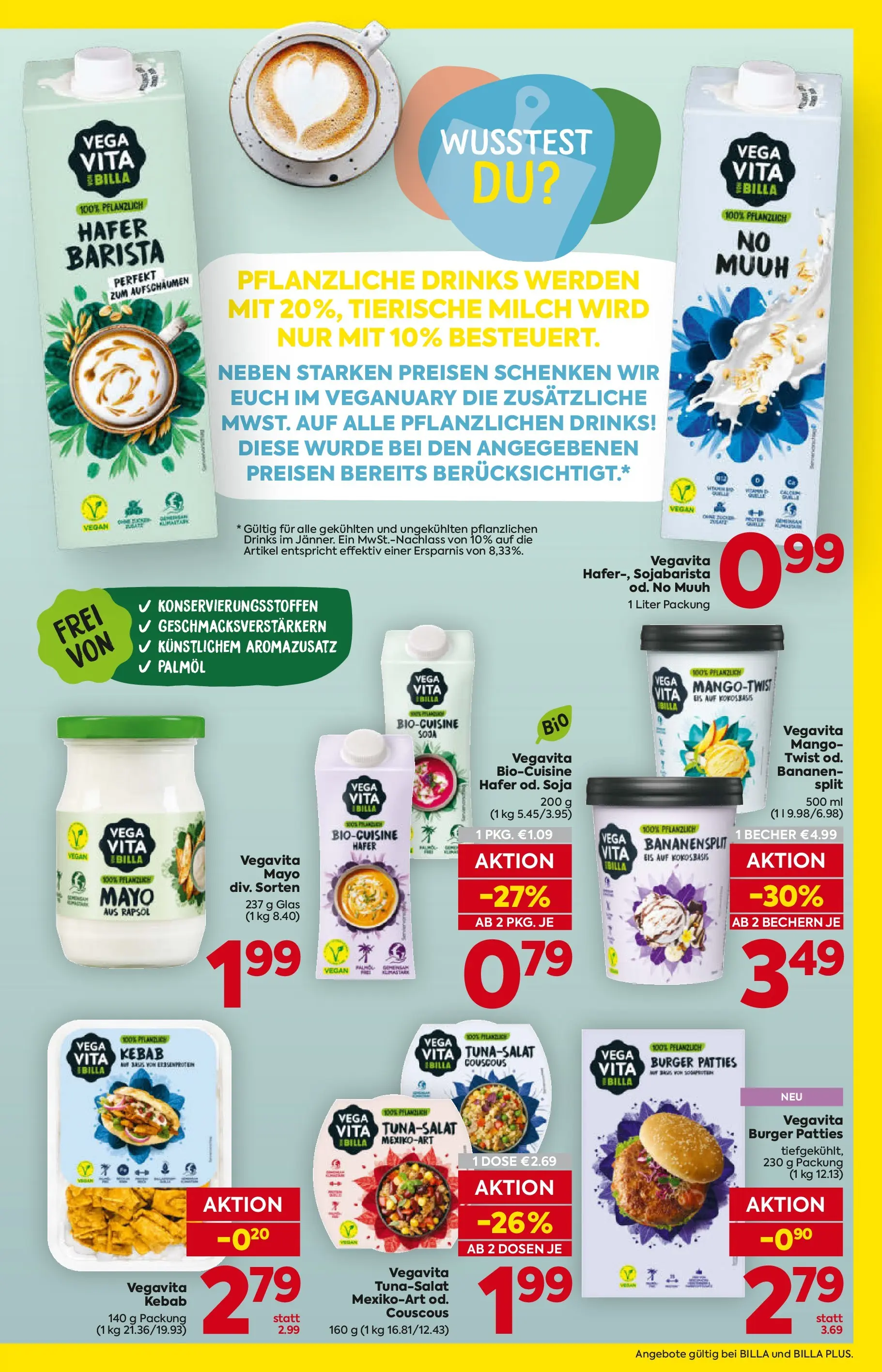 Billa - Vegavita ab 15.01.2026 - Angebote, Prospekt | Seite: 3 | Produkte: Eis, Mango, Milch, Bananen