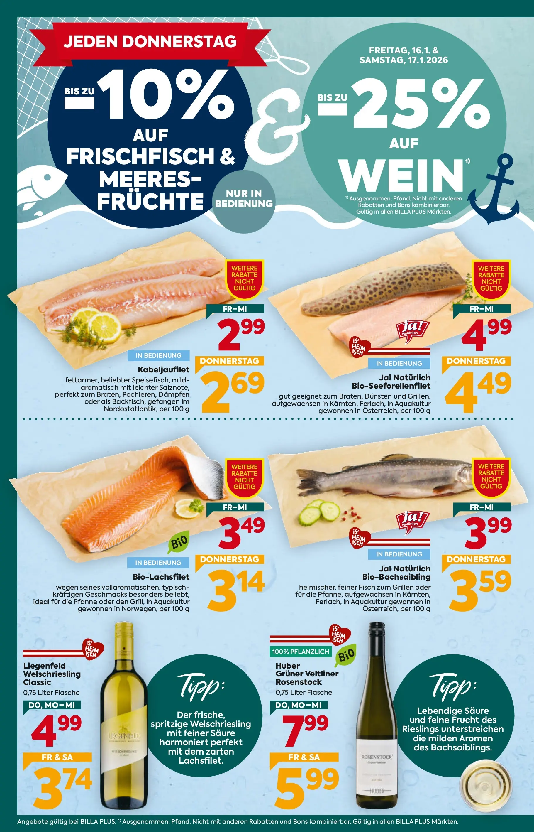 Billa Plus - BILLA PLUS: Flugblatt Salzburg von 14.01.2026 - Aktuelle Angebote | Seite: 8 | Produkte: Fisch