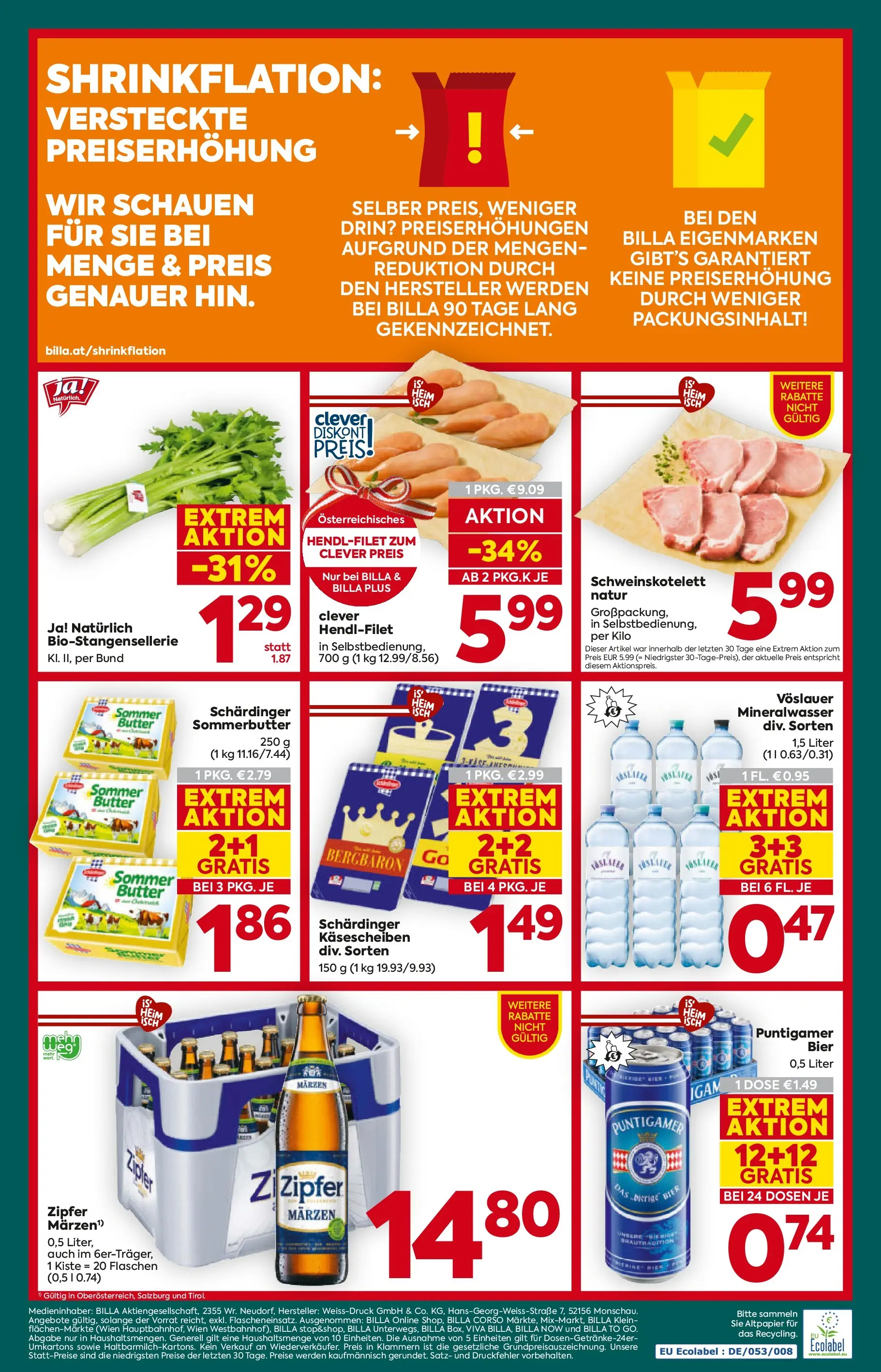 Billa Plus - BILLA PLUS: Flugblatt Salzburg von 14.01.2026 - Aktuelle Angebote | Seite: 20 | Produkte: Butter, Bier