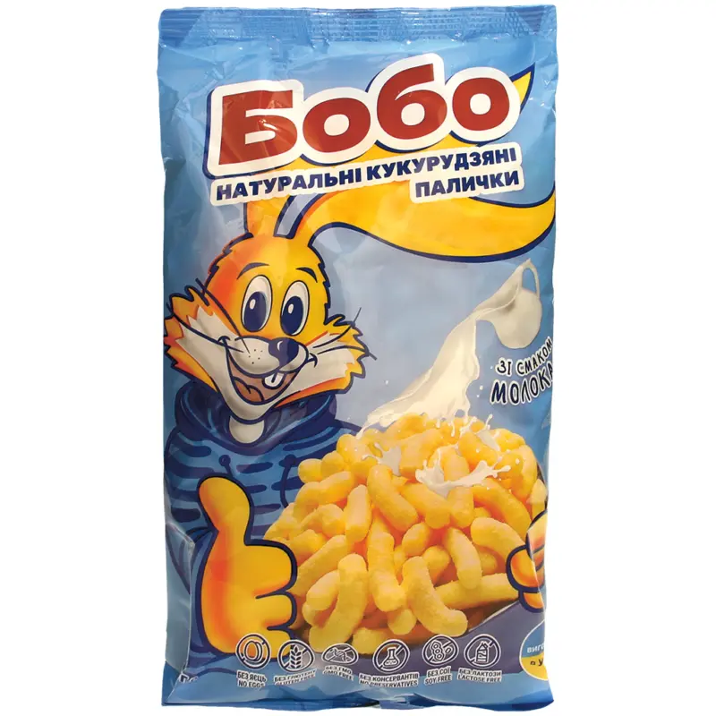 Maisknabbererzeugnis - Bobo - S&uuml;&szlig;e Maisst&auml;bchen mit Milchgeschmack