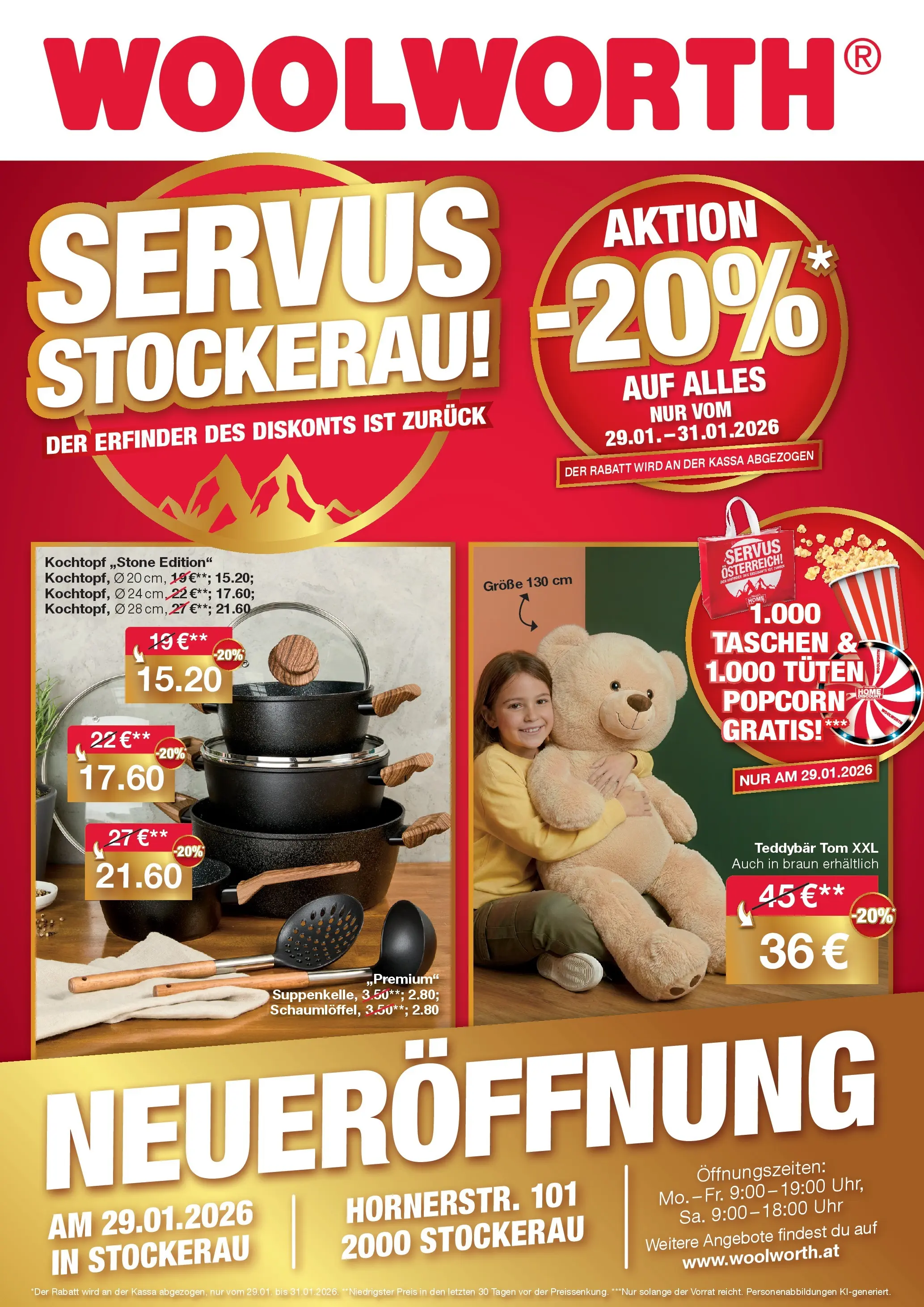 Woolworth Servus Stockerau! von 29.01.2026 - Aktuelle Angebote | Seite: 1 | Produkte: Uhr