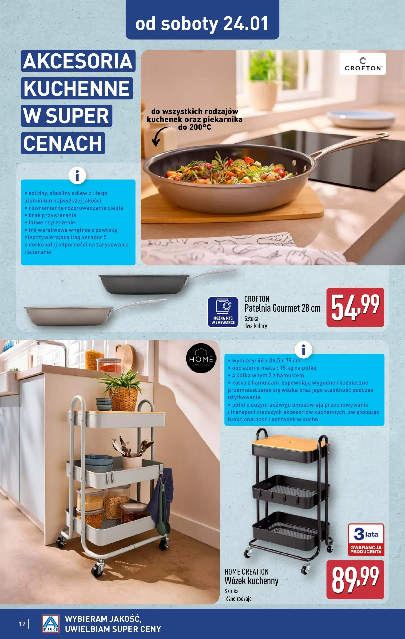 Aldi Gazetka - Hity od Środy i od Soboty od 21.01.2026 - Ulotka PDF, promocje | Strona: 12 | Produkty: Patelnia