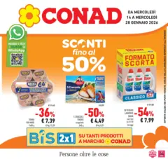 Anteprima del volantino Conad - Sconti fino al 50% valido a partire dal 14.01.2026
