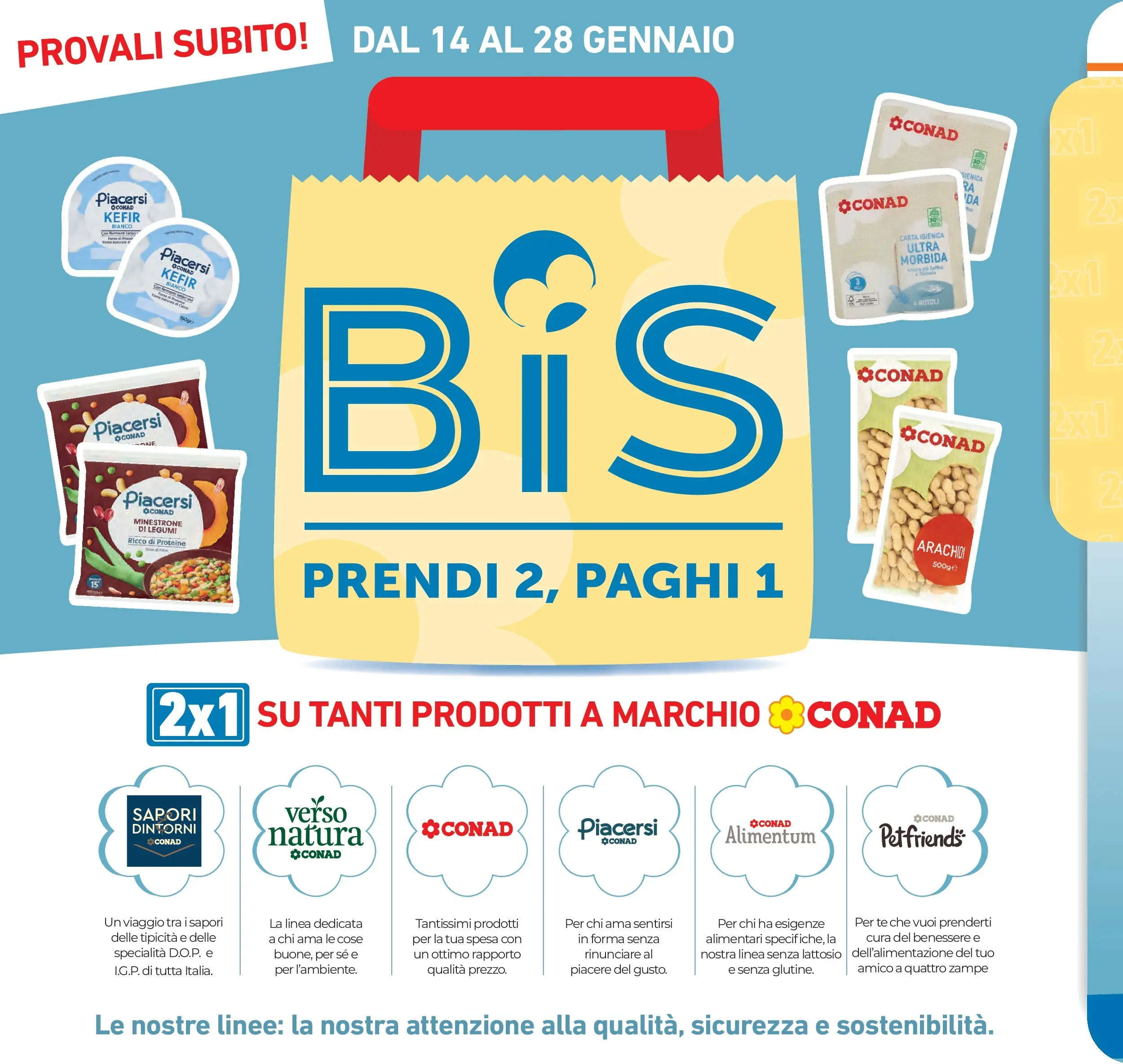 Volantino Conad dal 14/01/2026 > Anteprima | Pagina: 2 | Prodotti: Legumi, Carta igienica, Tè, Arachidi