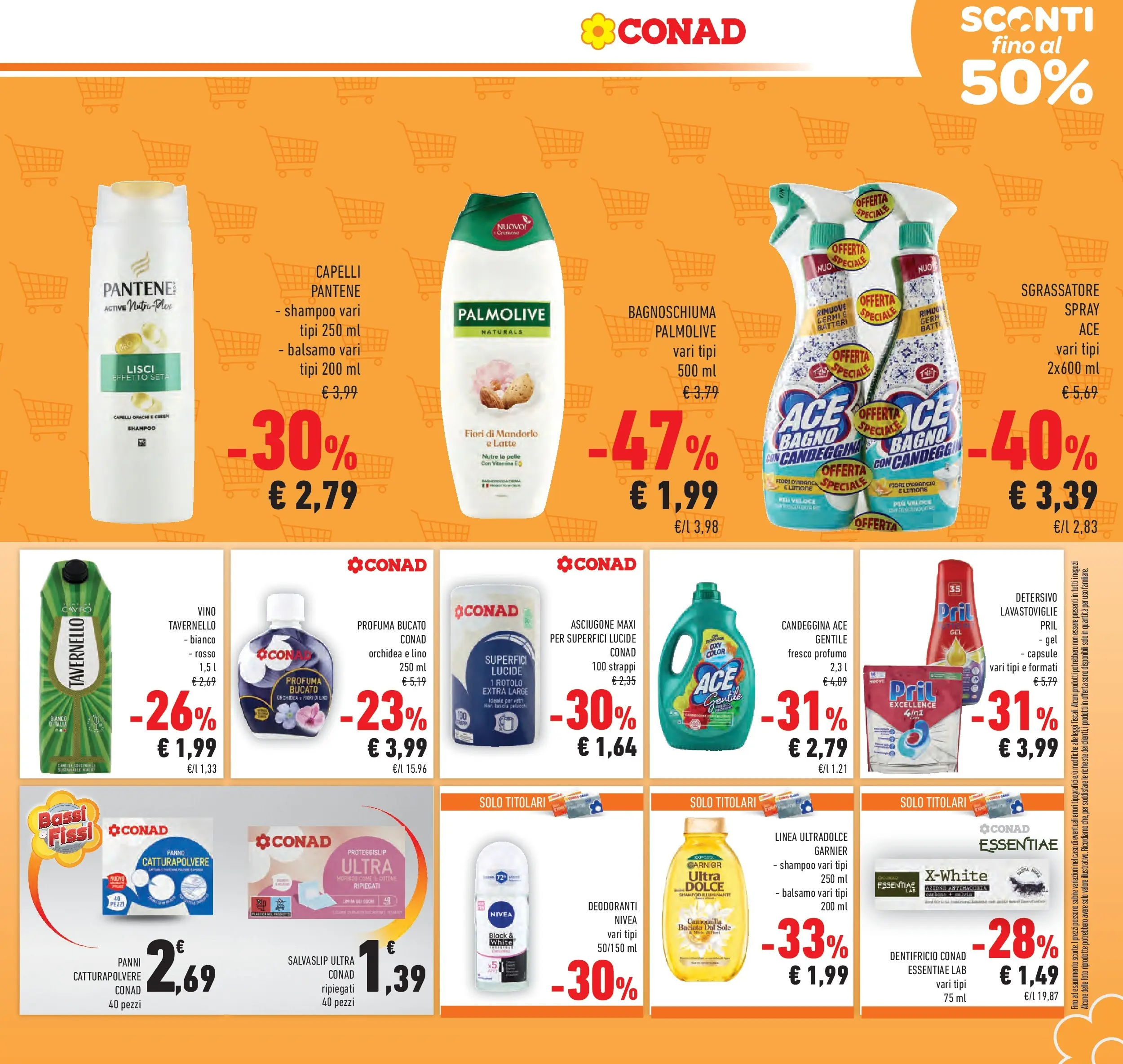Volantino Conad dal 14/01/2026 > Anteprima | Pagina: 13 | Prodotti: Balsamo, Bagnoschiuma, Dentifricio, Lavastoviglie