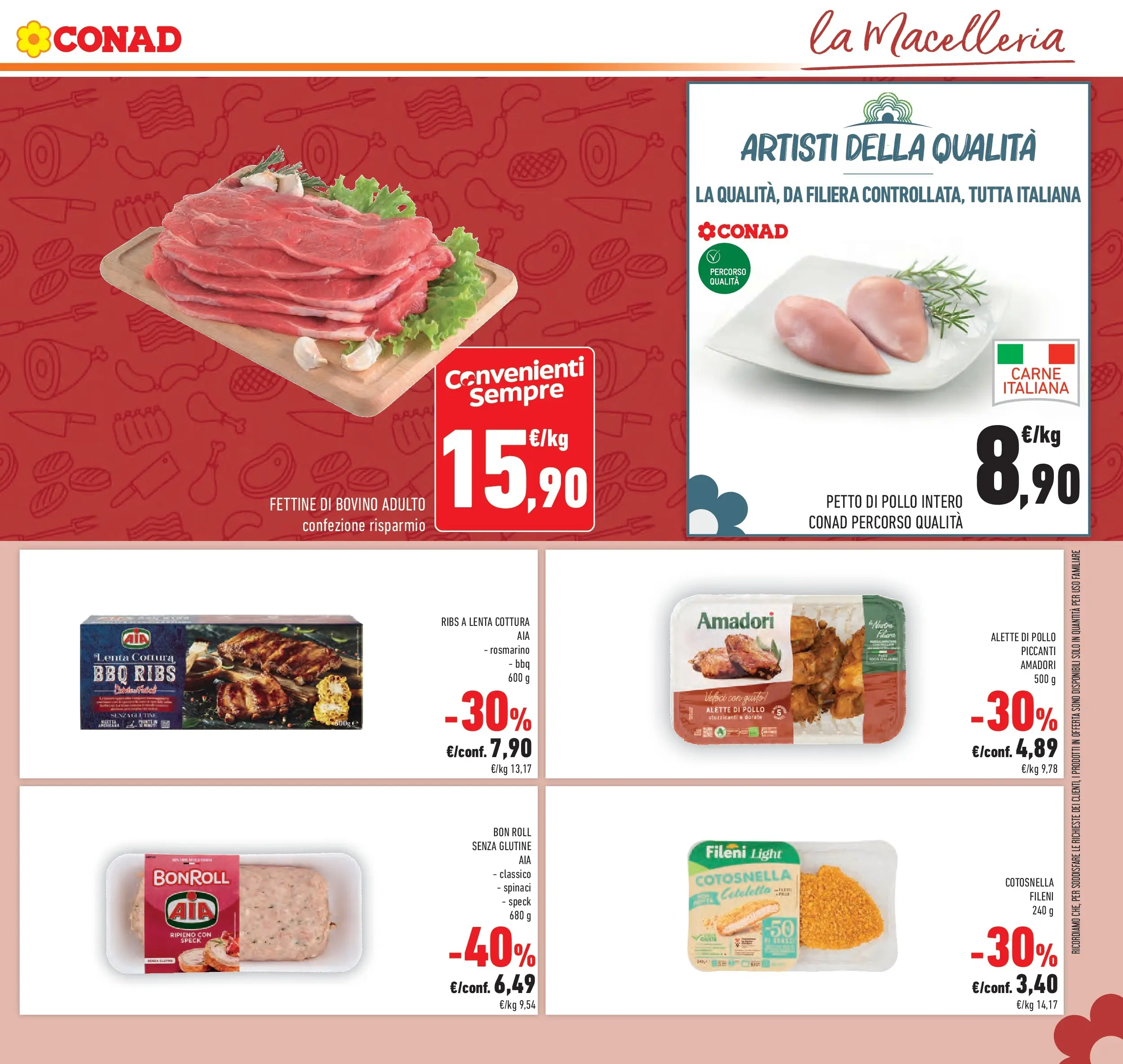 Volantino Conad dal 14/01/2026 > Anteprima | Pagina: 23 | Prodotti: Speck, Petto di Pollo, Pollo, Spinaci