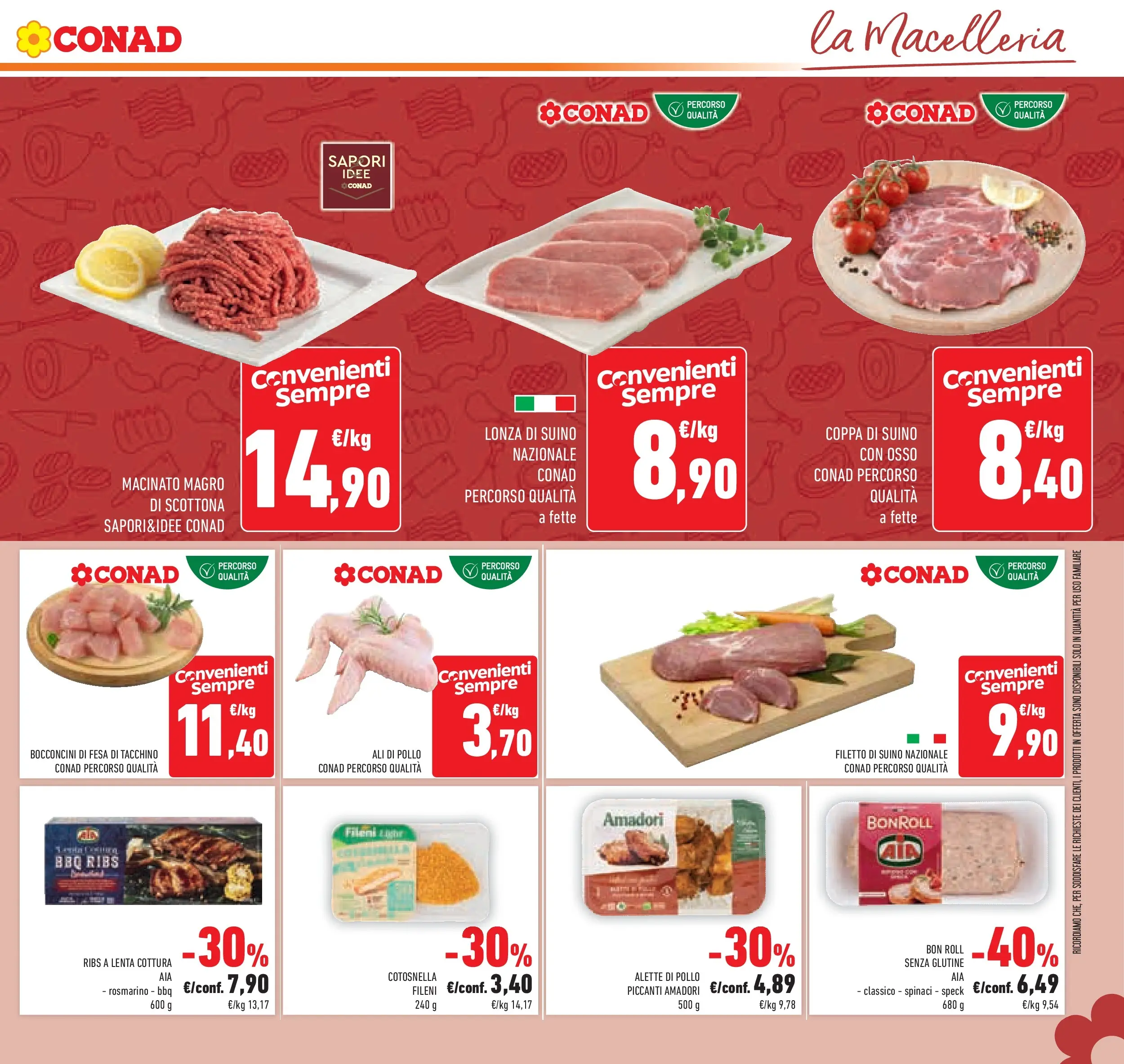 Volantino Conad dal 14/01/2026 > Anteprima | Pagina: 23 | Prodotti: Speck, Rosmarino, Tacchino, Macinato