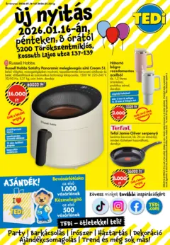 TEDi Akciós újság Törökszentmiklós - amely érvényes a következő dátumtól: 16.01.2026