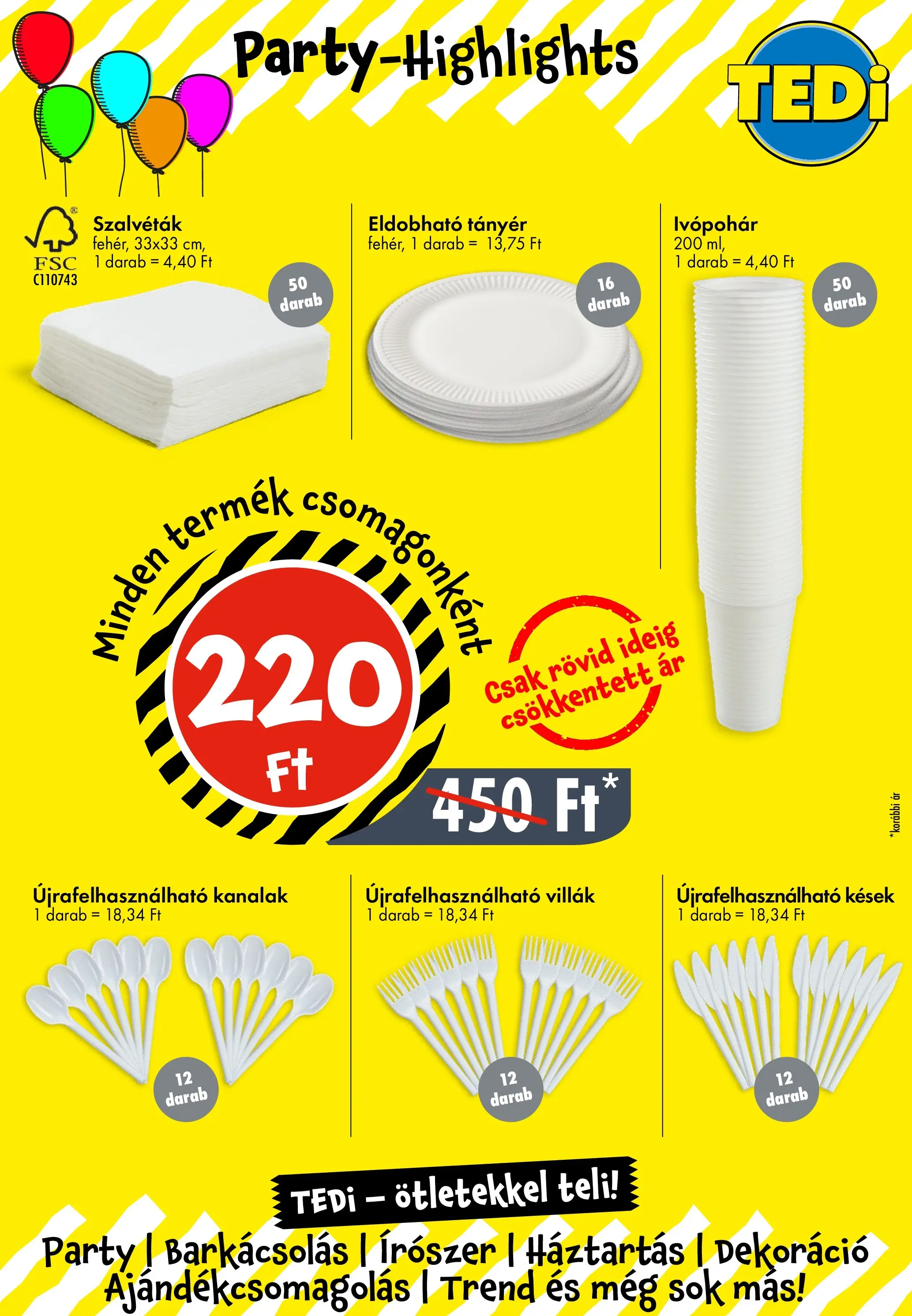 TEDi Akciós újság Törökszentmiklós - 2026.01.16. -tól/töl > akció, lapozható szórólap 🛍️ | Oldal: 4 | Termékek: Tányér, Dekoráció