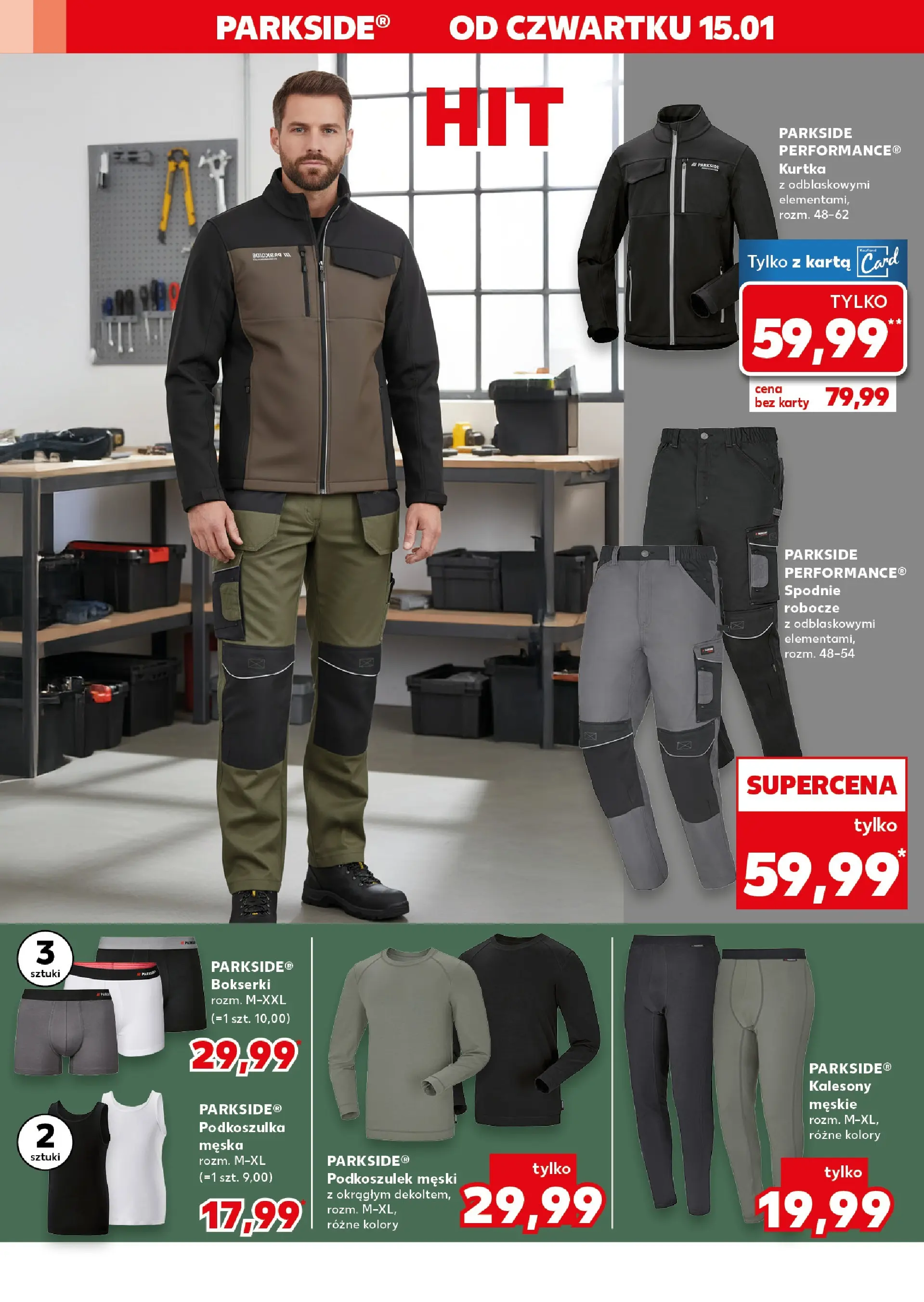 Kaufland gazetka - Mega okazje od 15.01.2026 - od jutra PDF | Strona: 4 | Produkty: Karta, Kurtka, Spodnie, Bokserki