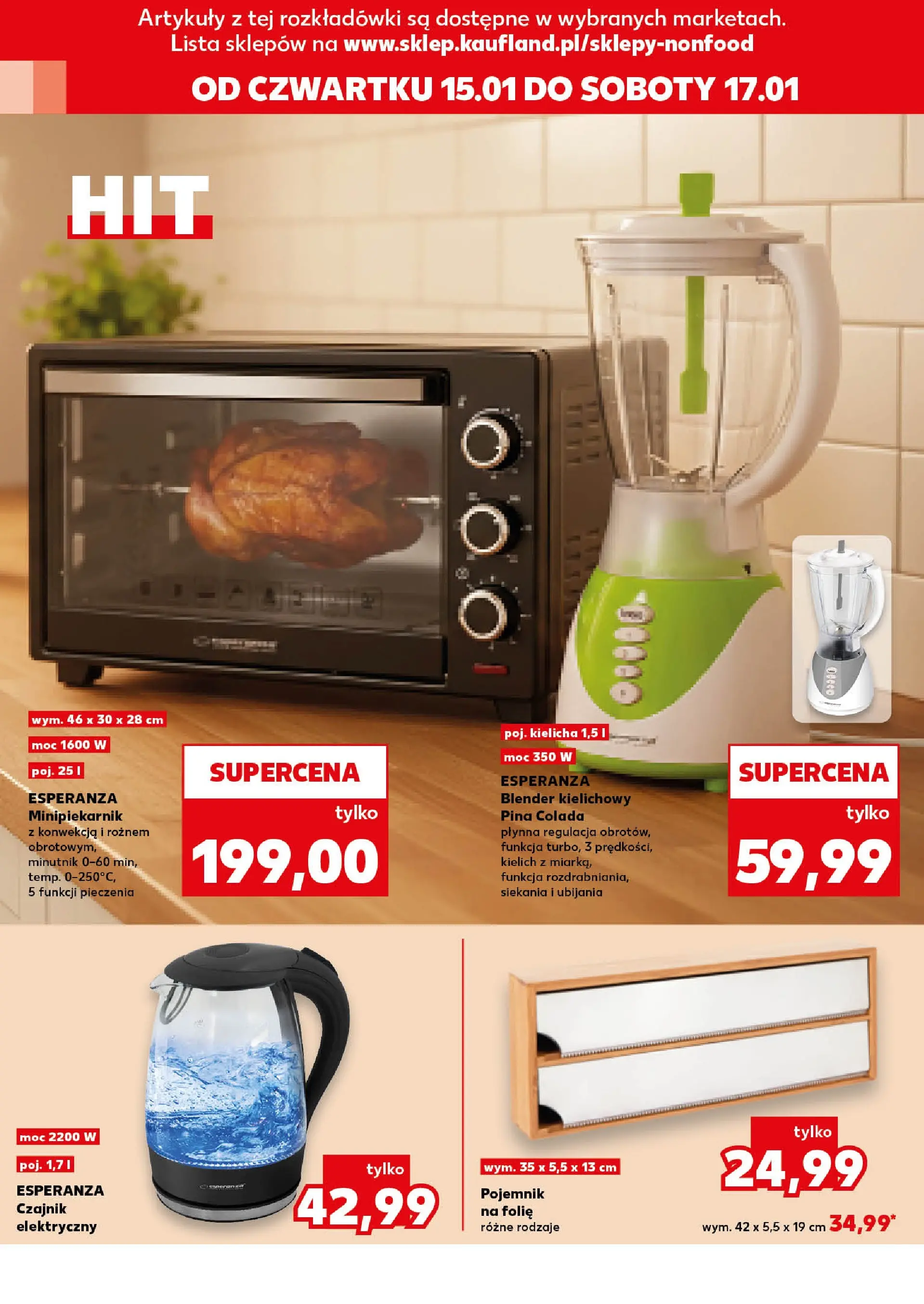 Kaufland gazetka - Mega okazje od 15.01.2026 - od jutra PDF | Strona: 18 | Produkty: Czajnik, Blender, Blender kielichowy