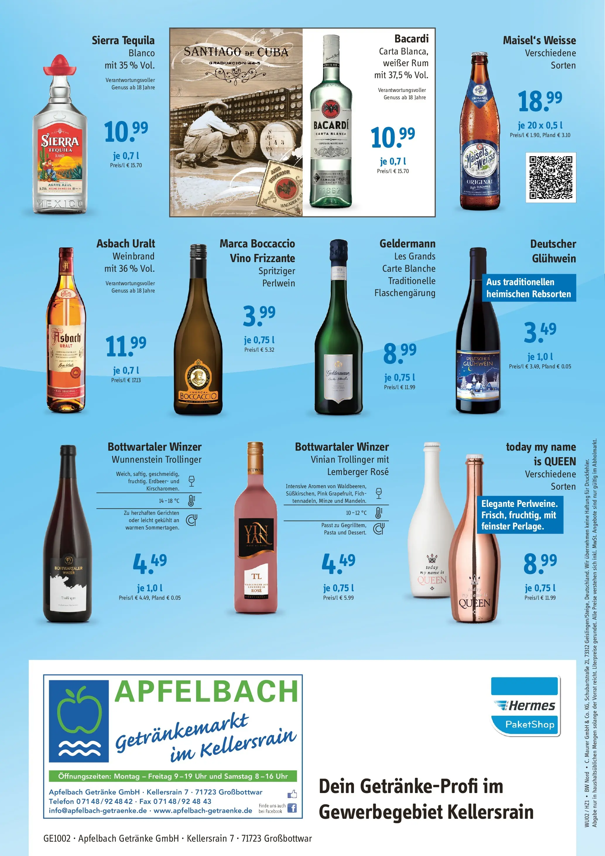 Angebote - Getränke Apfelbach: Angebote (ab 01.02.2026) zum Blättern | Seite: 4 | Produkte: Bacardi, Rum, Pasta, Asbach