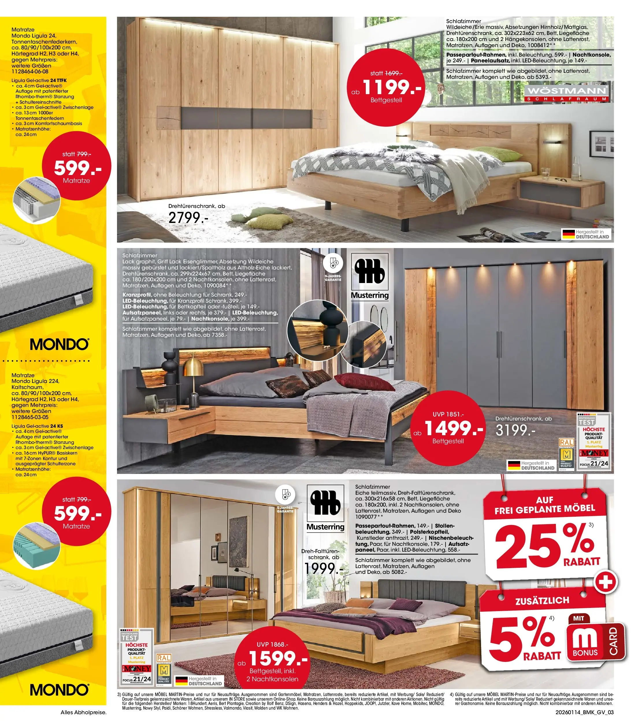 Möbel Martin - Möbel Martin: Wochenangebote (ab 13.01.2026) zum Blättern | Seite: 3 | Produkte: Matratze