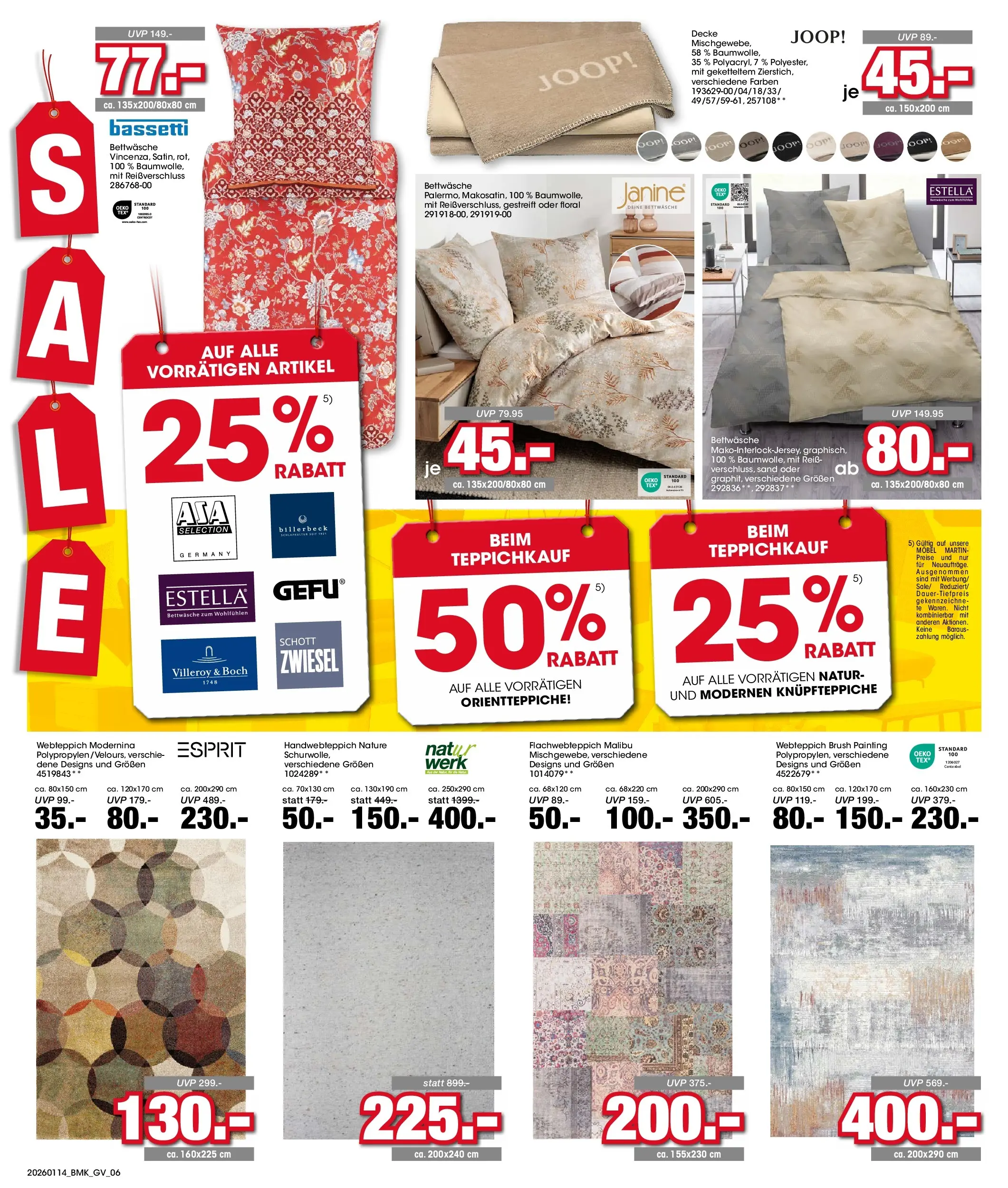 Möbel Martin - Möbel Martin: Wochenangebote (ab 13.01.2026) zum Blättern | Seite: 6 | Produkte: Decke, Bettwäsche